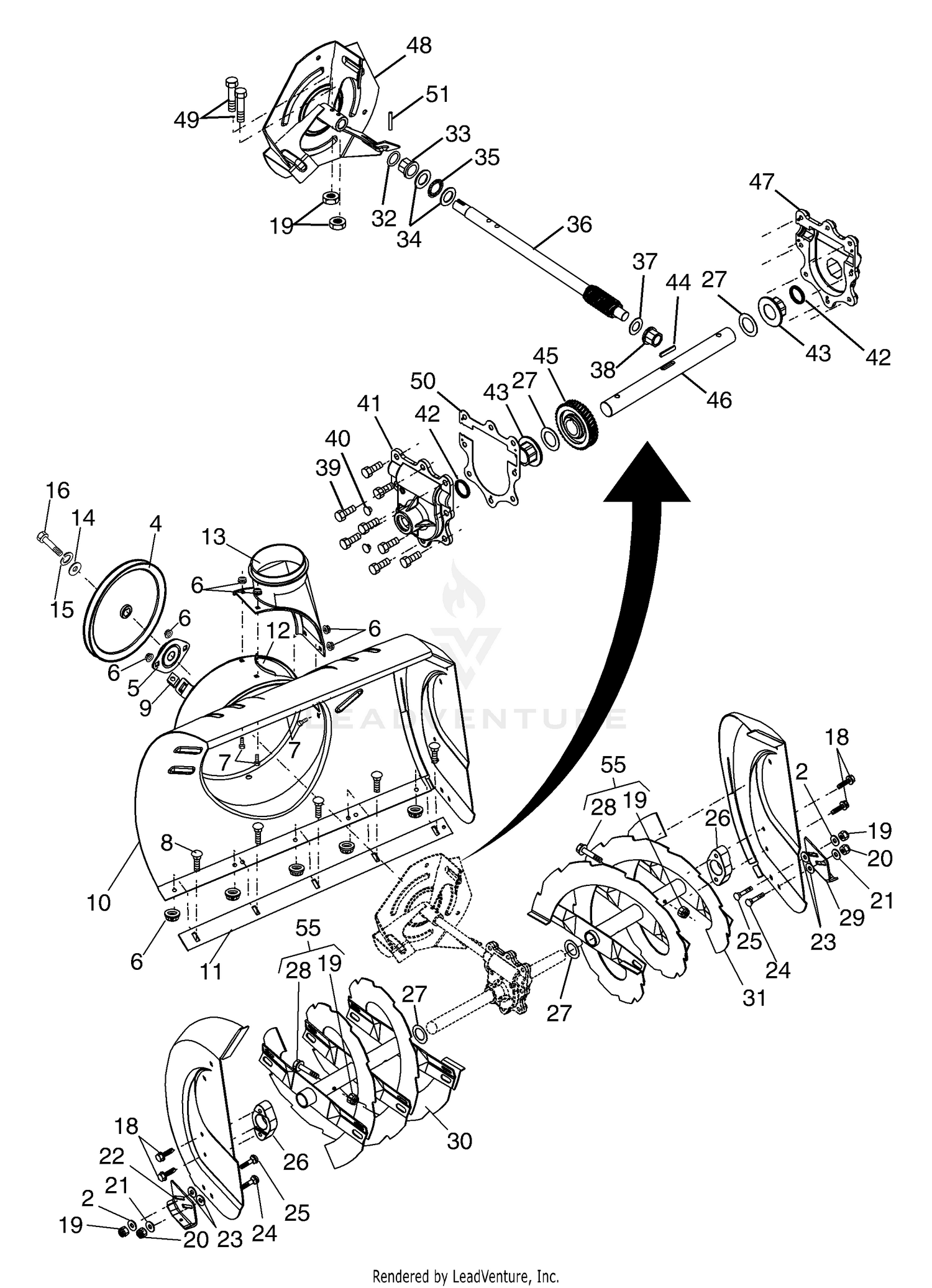 Auger Housing / Impeller Assembly