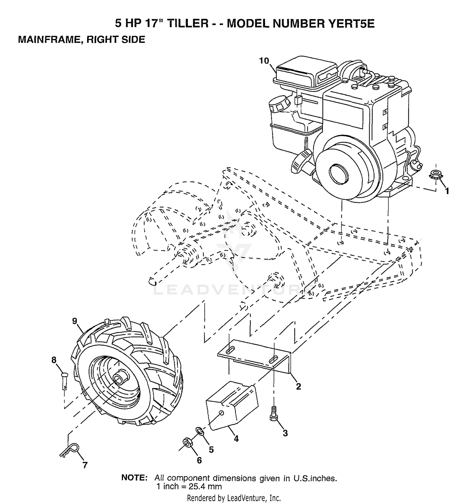 MAINFRAME-RIGHT SIDE/5 HP 17"