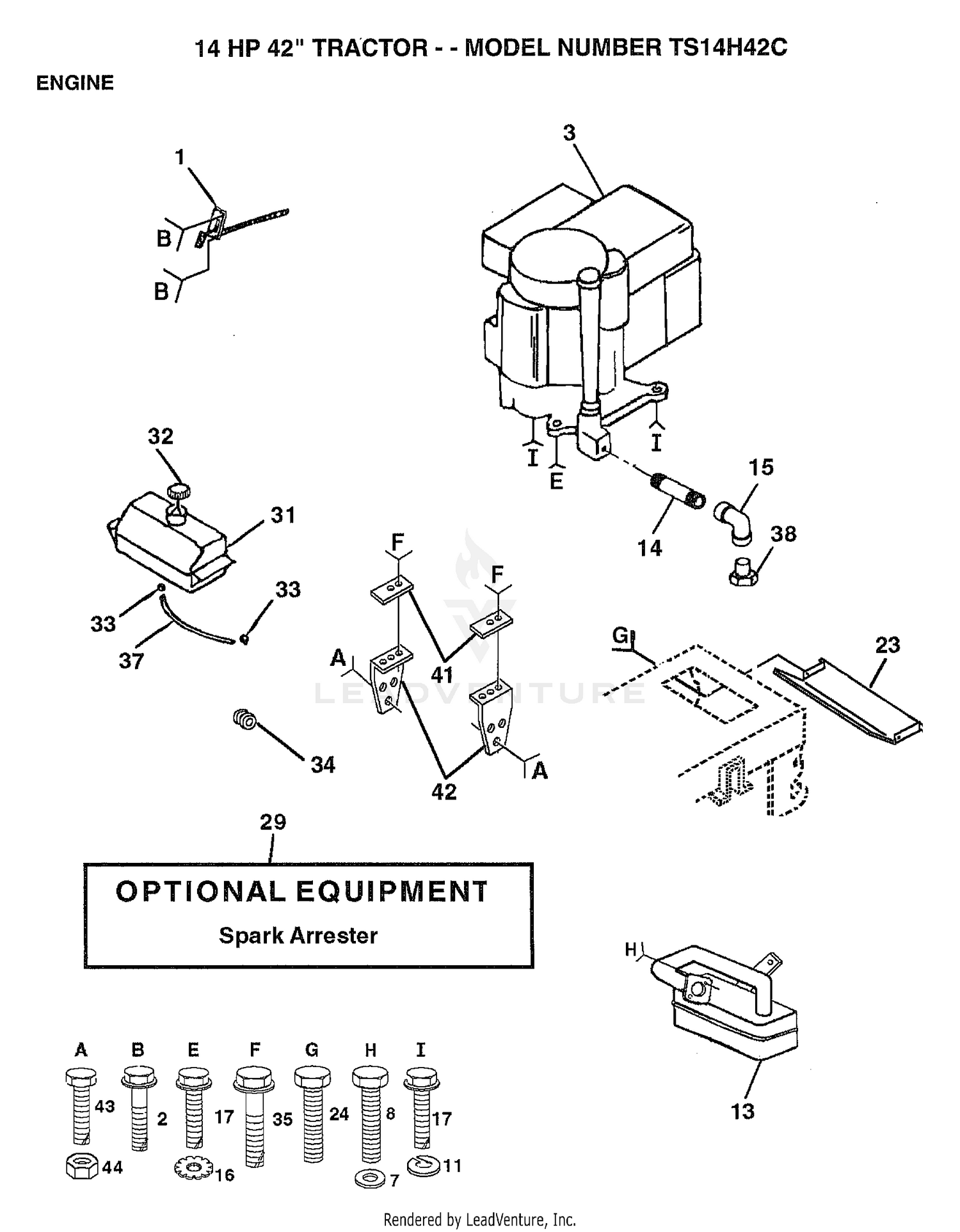 14HP 42"/ENGINE