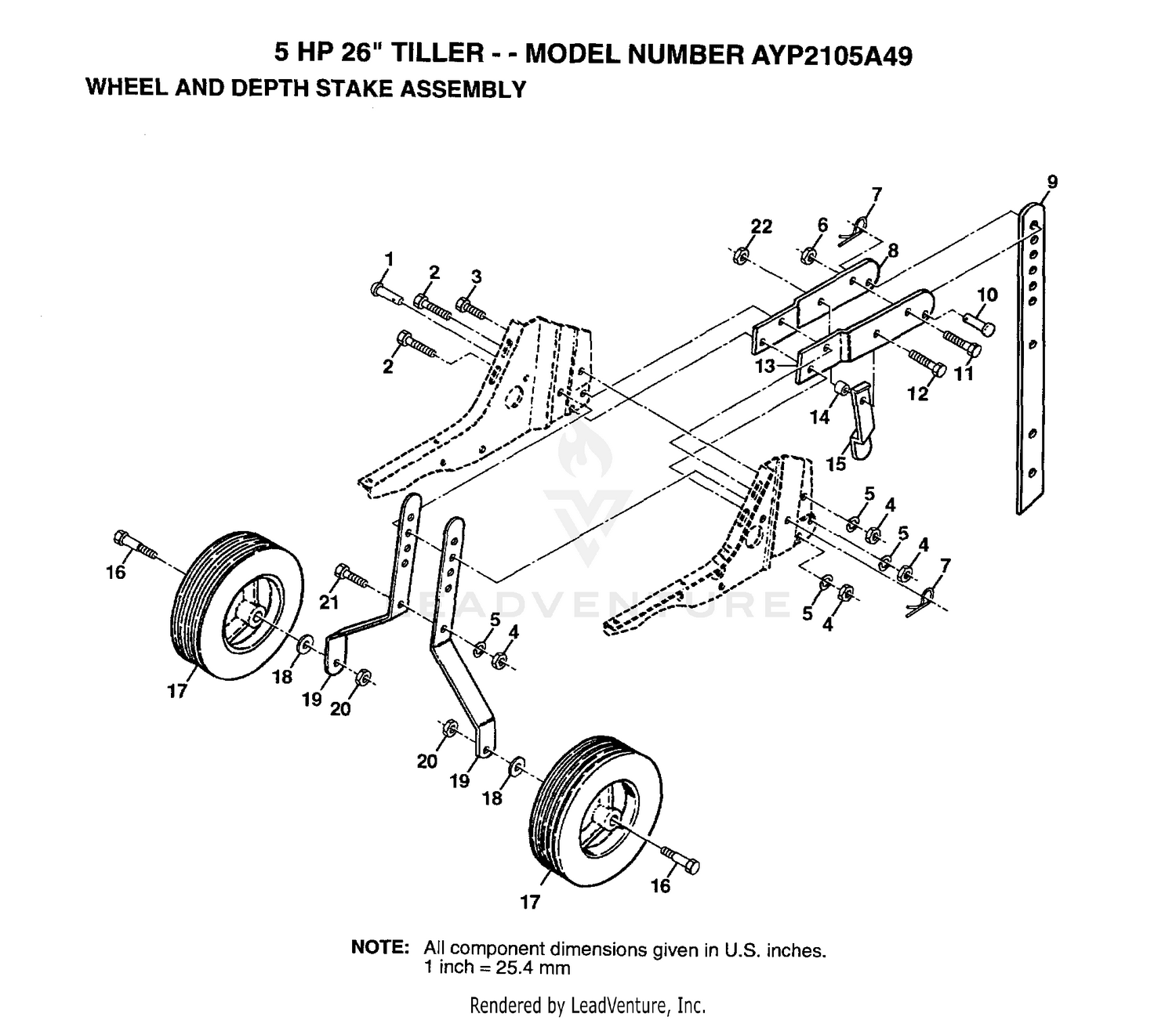 WHEEL, DEPTH STAKE ASSY