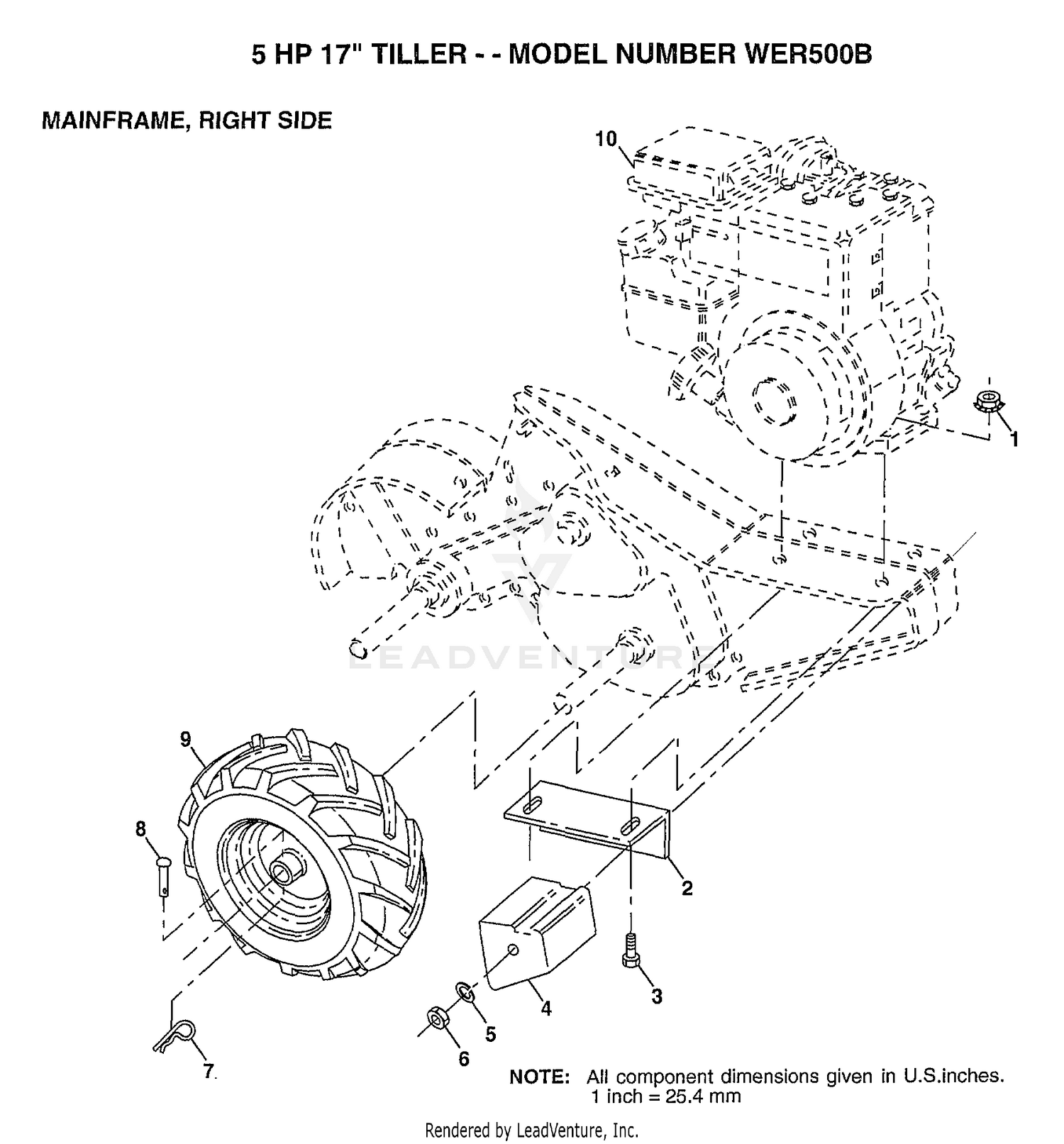 MAINFRAME-RIGHT SIDE/5 HP 17"