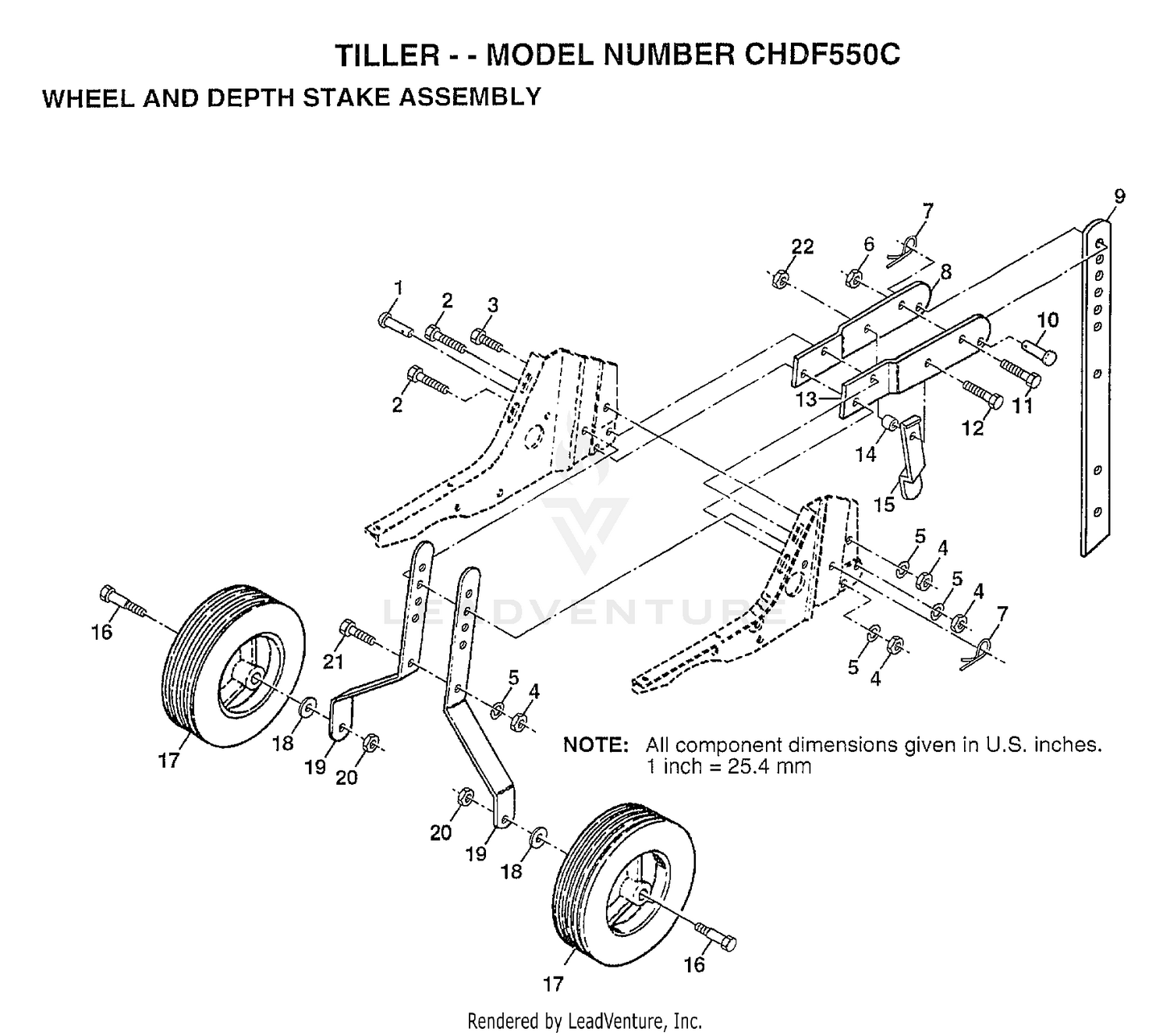 WHEEL, DEPTH STAKE ASSY