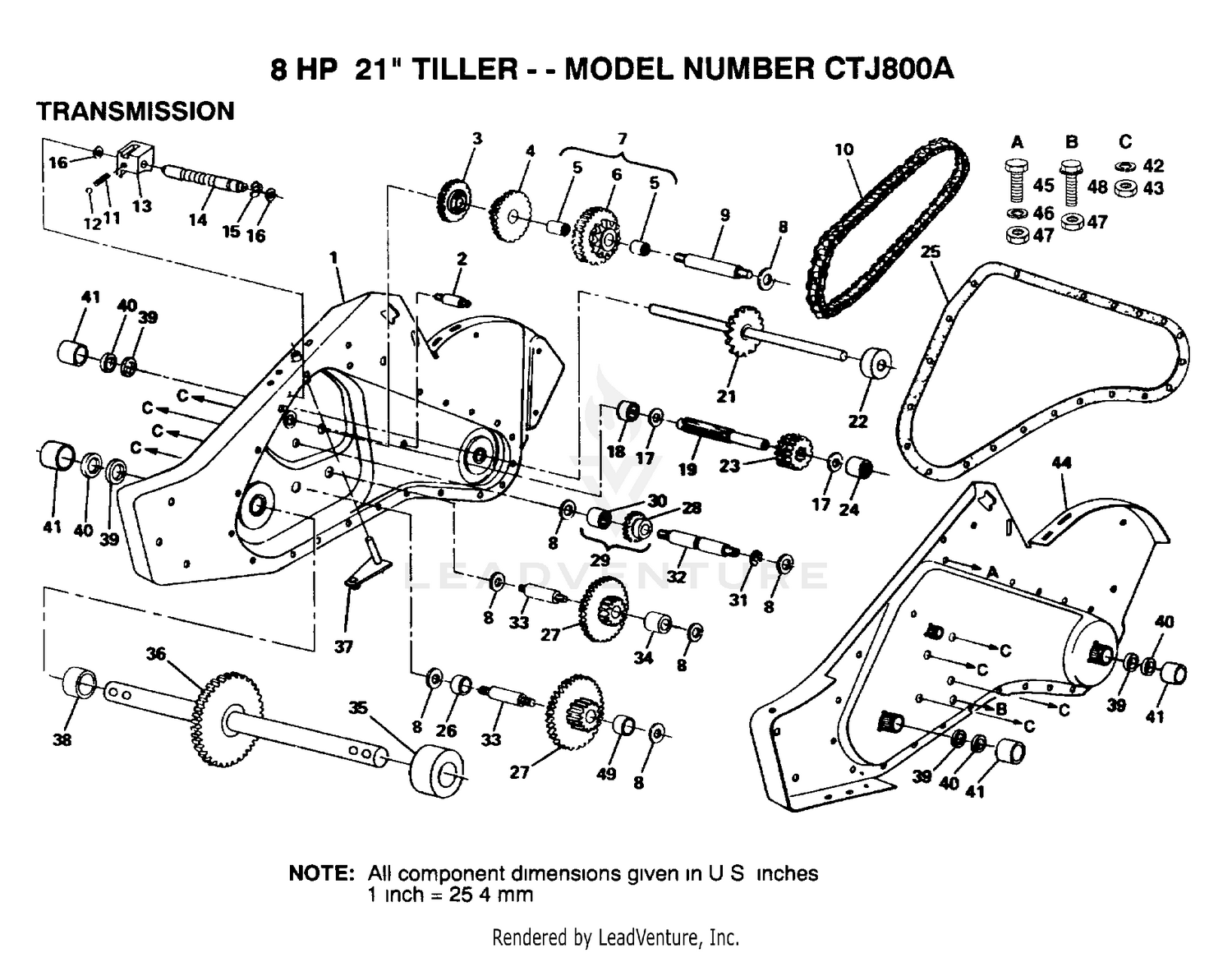 TRANSMISSION P/N BREAKOUT