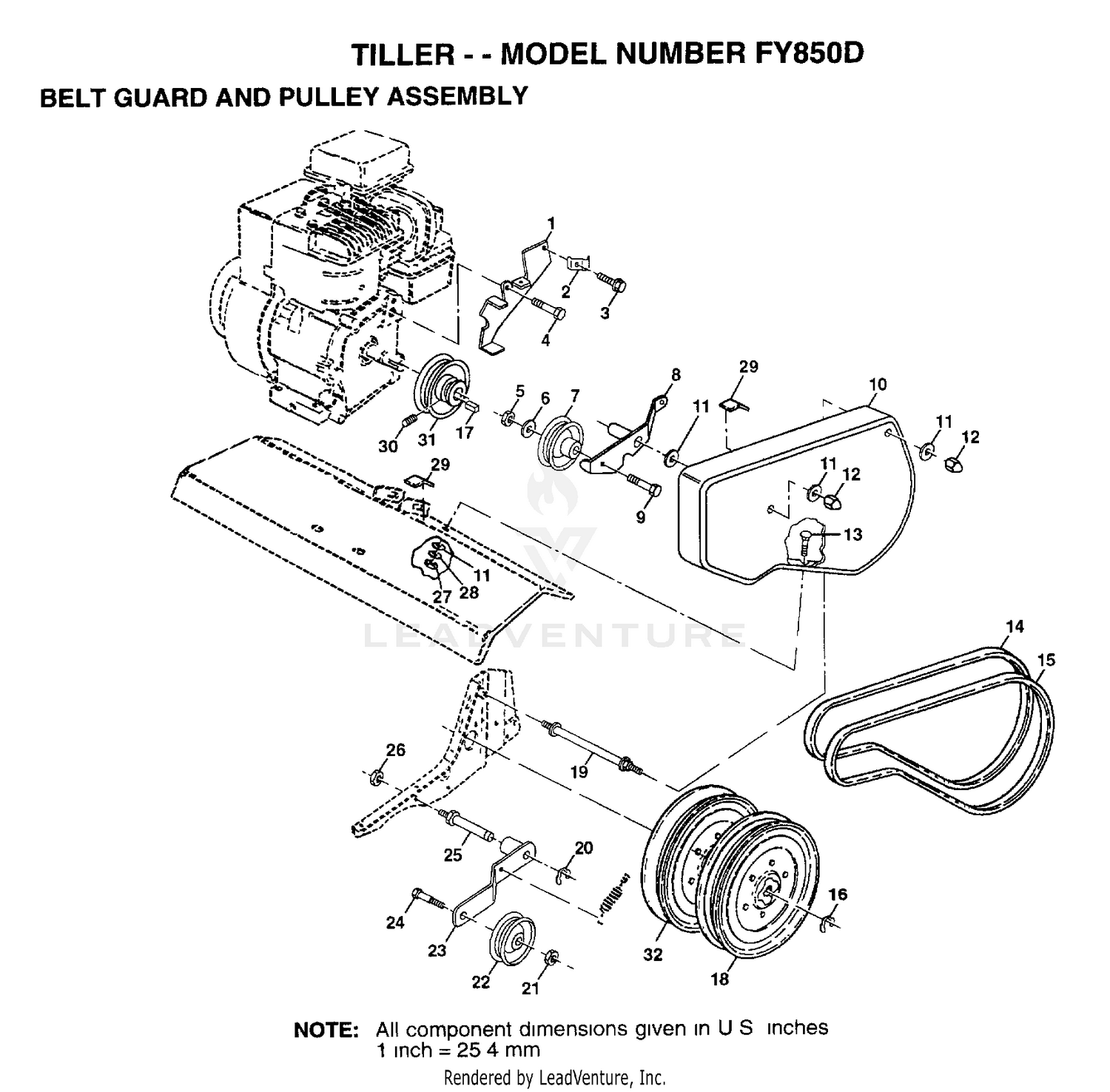 BELT GUARD AND PULLEY