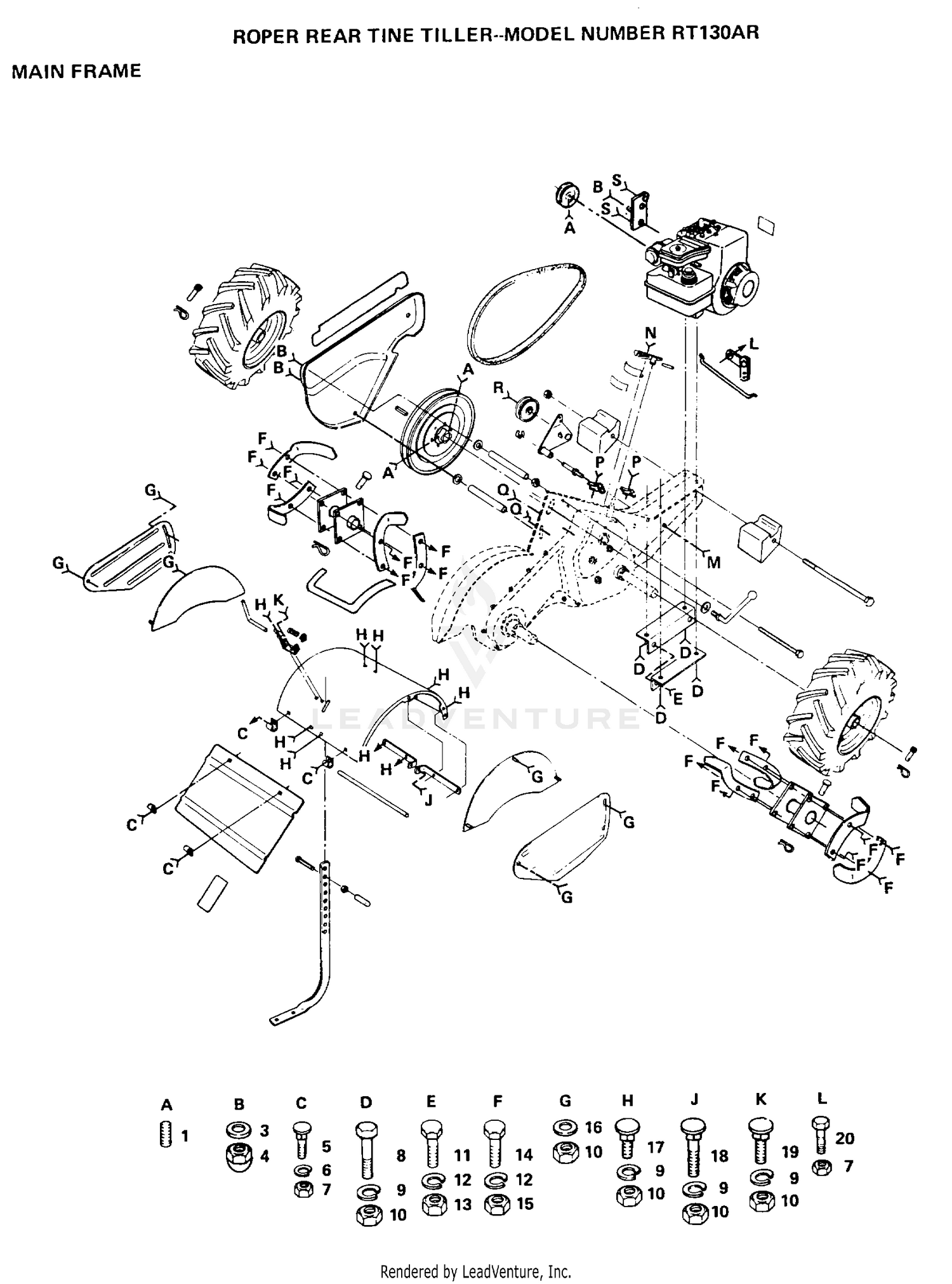 MAIN FRAME, NUTS, BOLTS