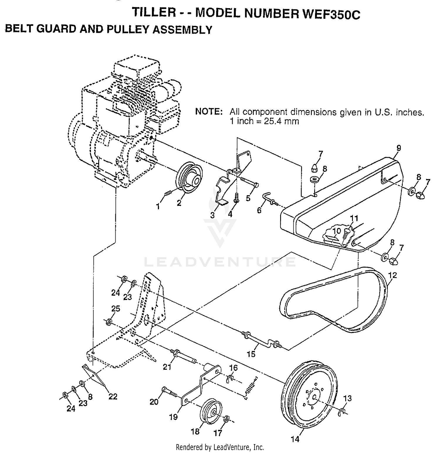 BELT GUARD AND PULLEY ASSEMBLY
