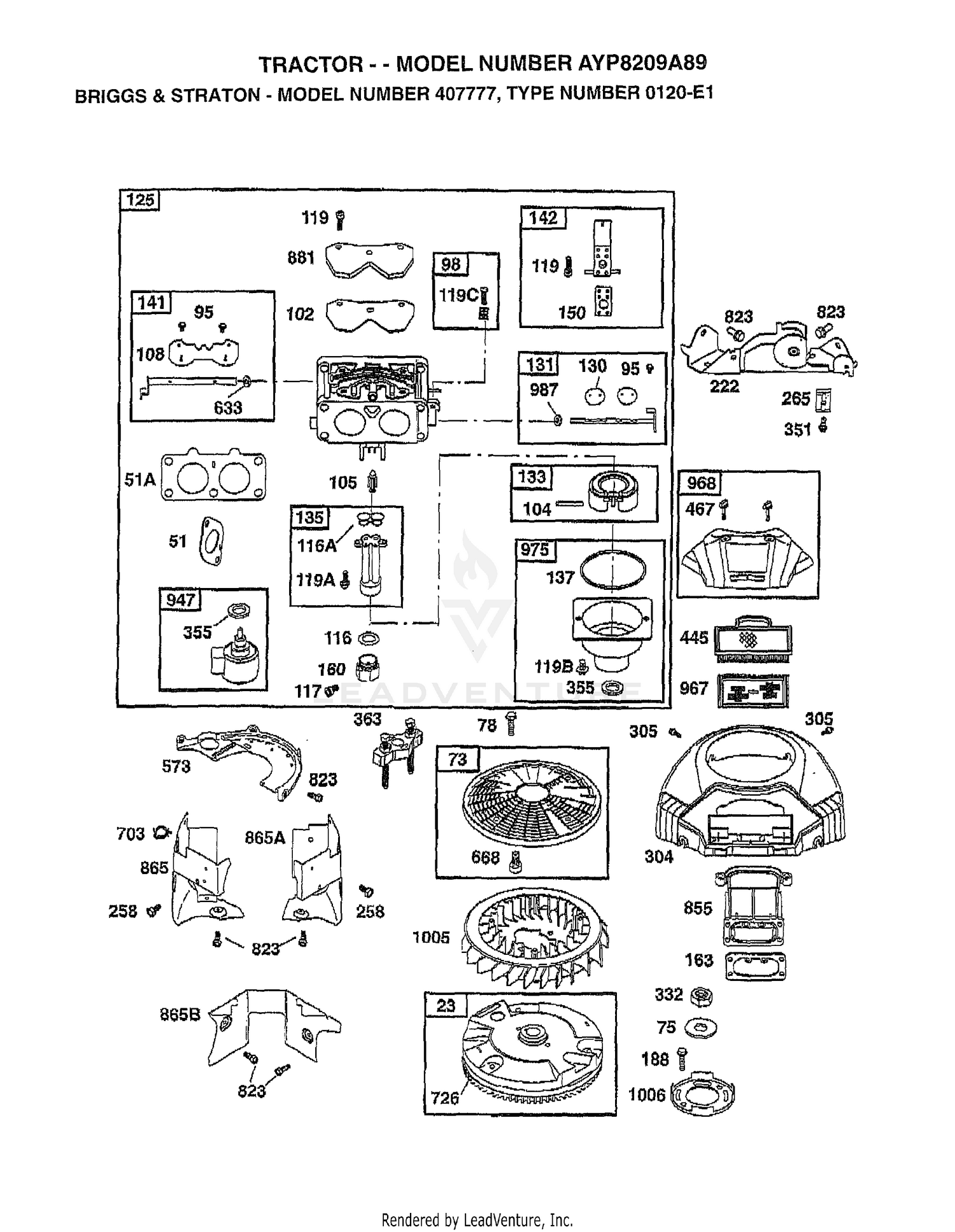 ENGINE BRIGGS AND STRATTON