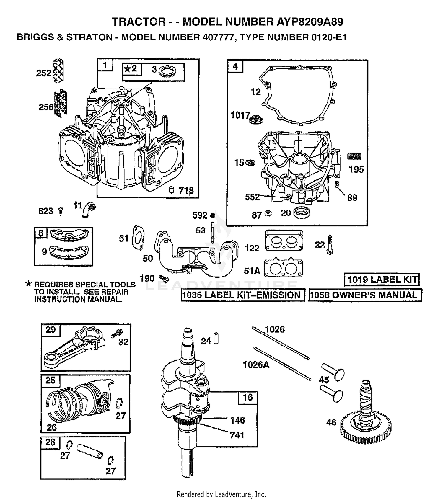 ENGINE BRIGGS AND STRATTON