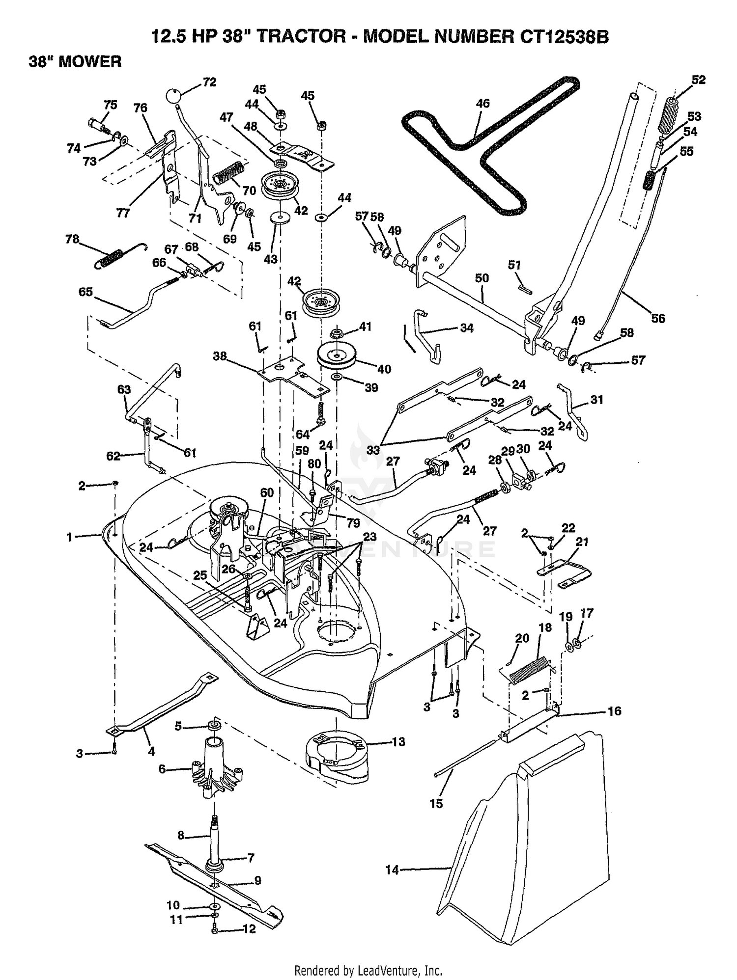 12.5HP 38" TRACTOR-38" MOWER