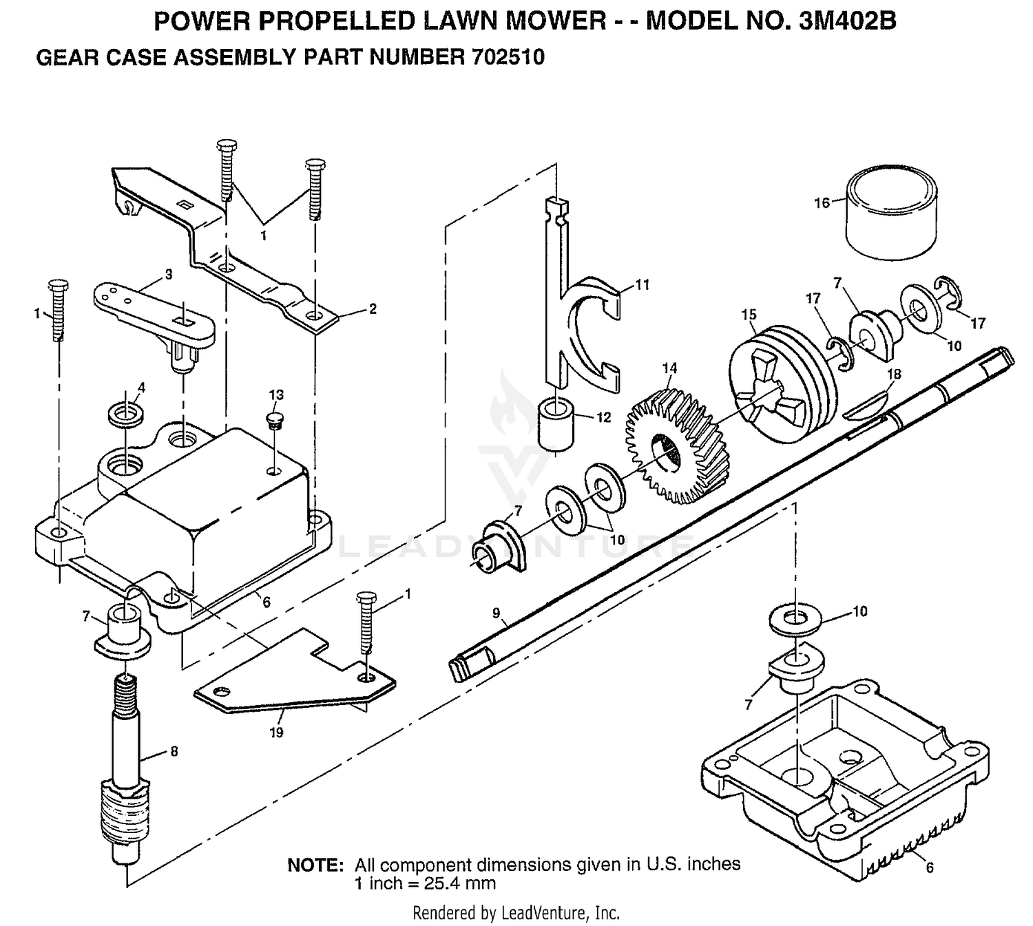 POWER PROPELLED/GEAR CASE ASSY