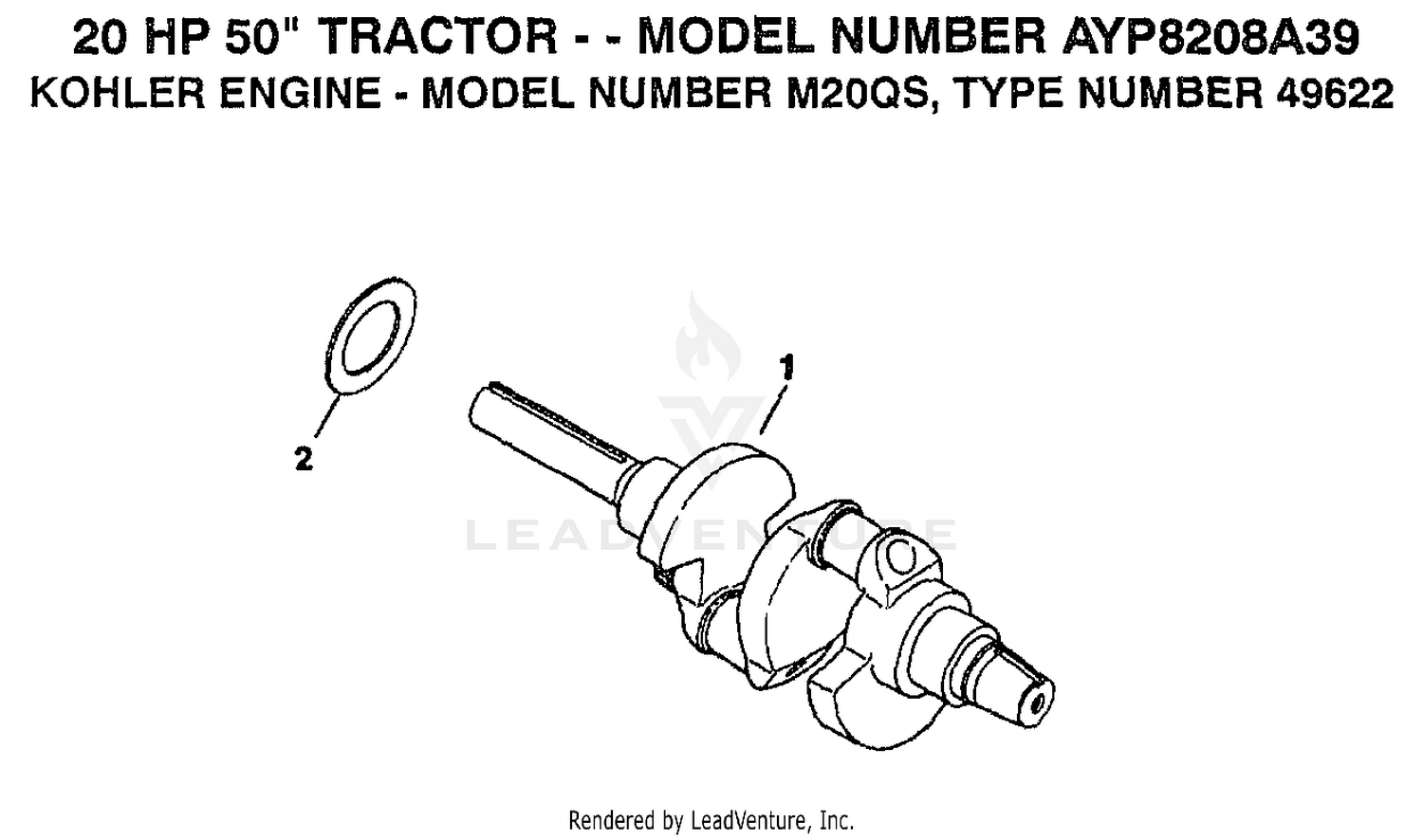 KOHLER ENGINE CRANKSHAFT