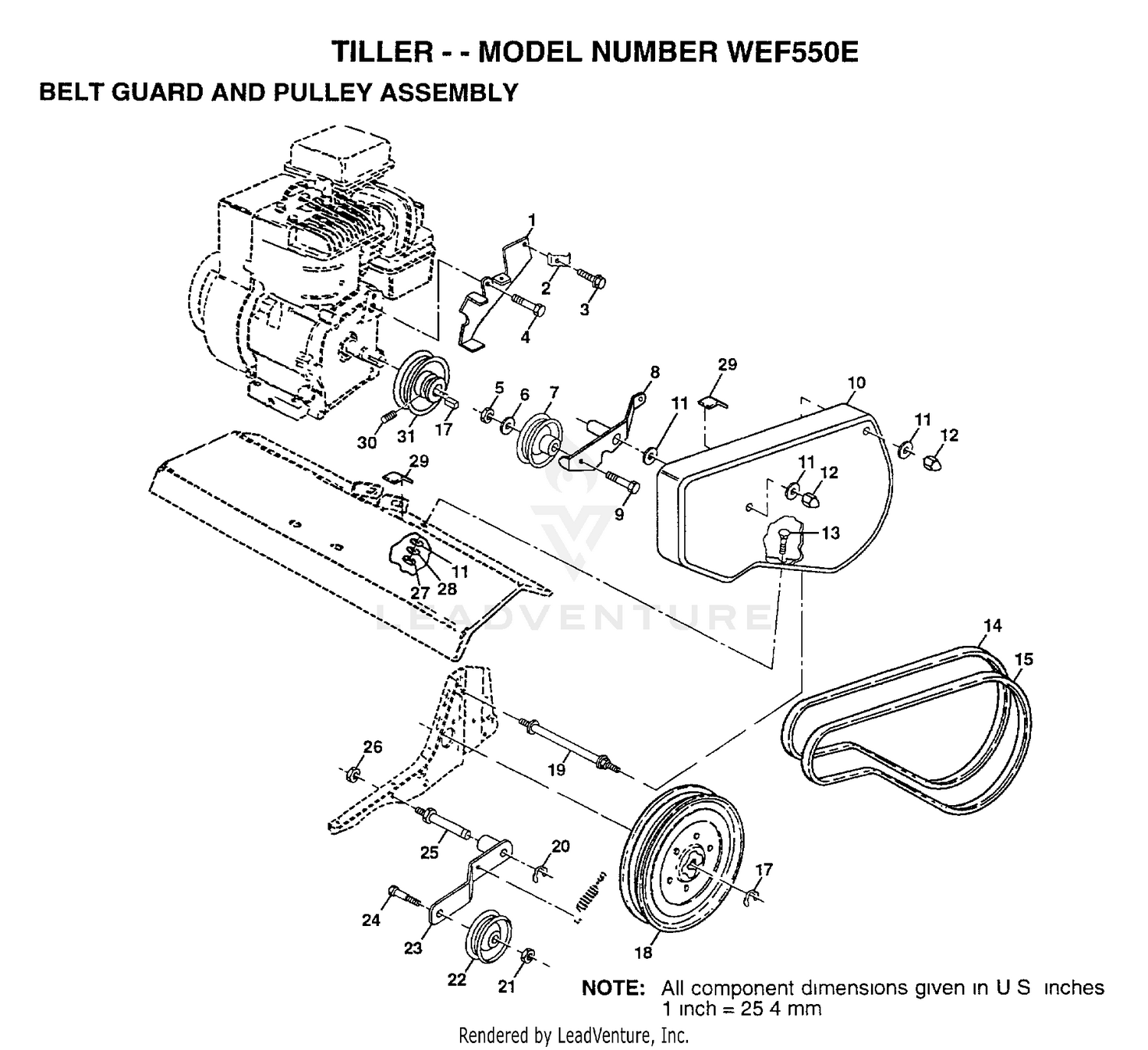 BELT GUARD AND PULLEY