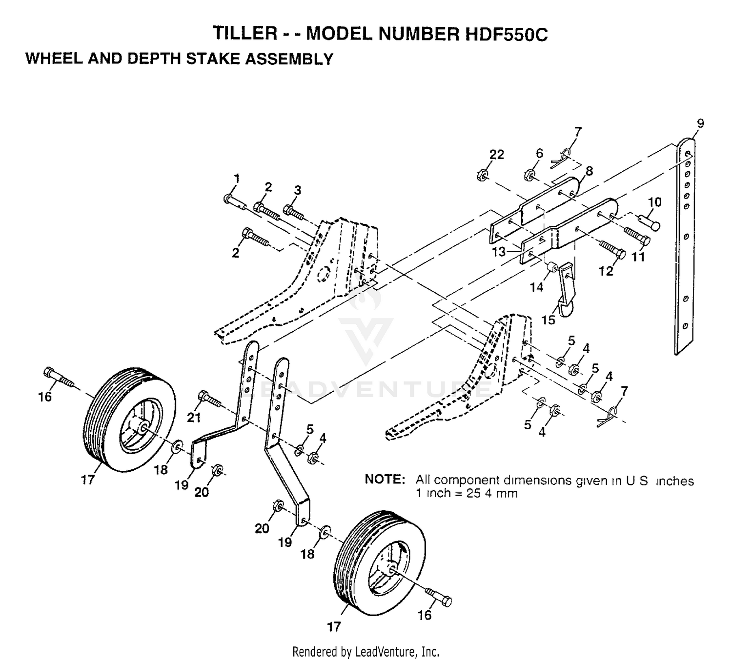 WHEEL AND DEPTH STAKE