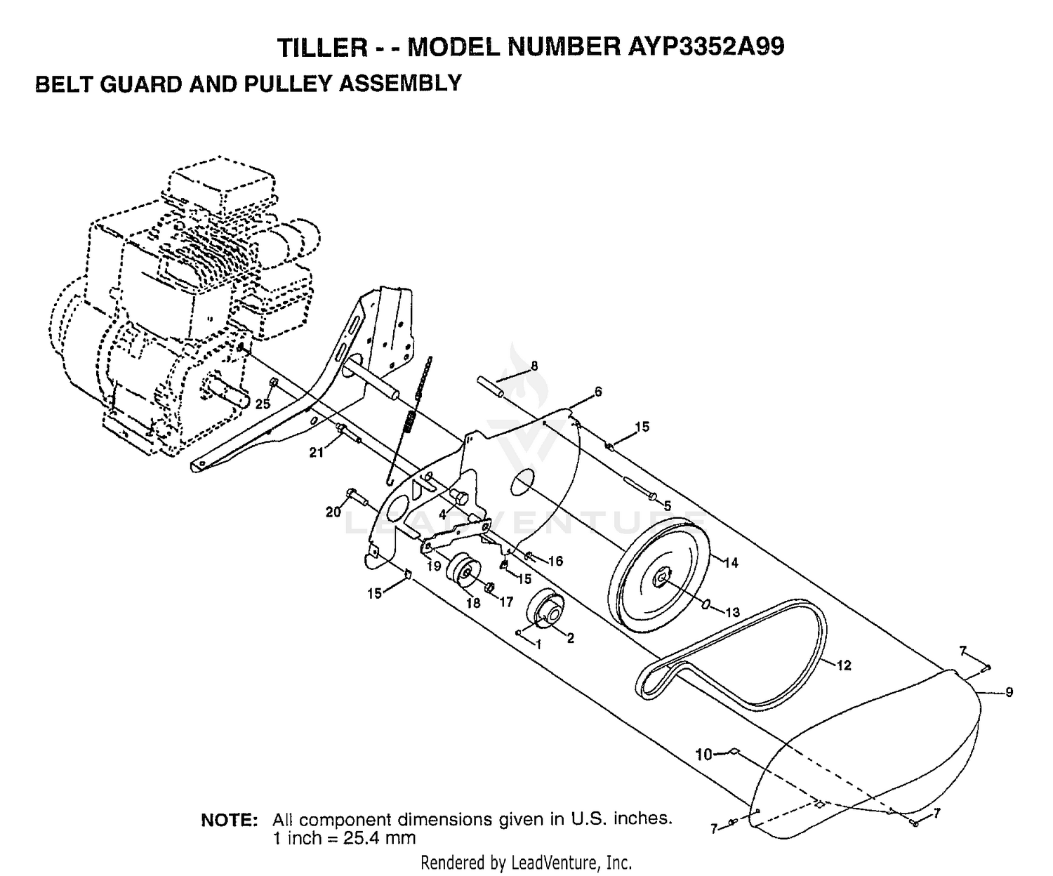 BELT GUARD AND PULLEY ASSEMBLY