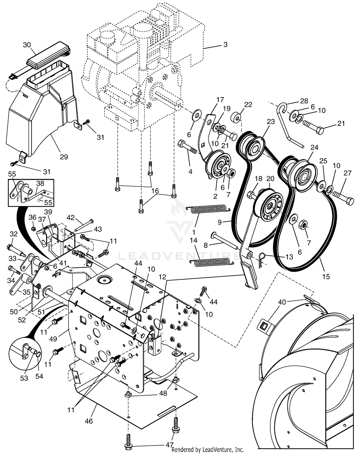 Chassis/Engine/Pulleys