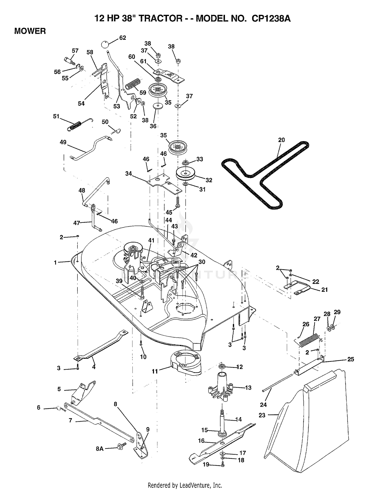 12HP 38" TRACTOR-MOWER