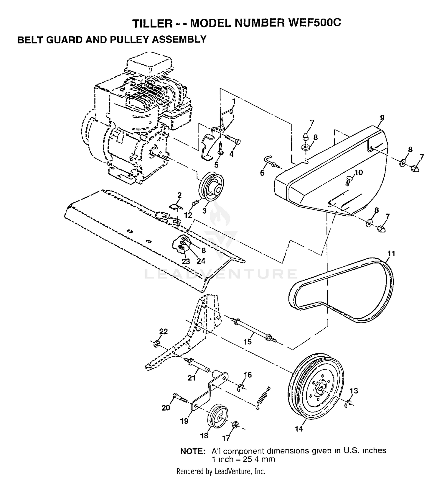 BELT GUARD AND PULLEY