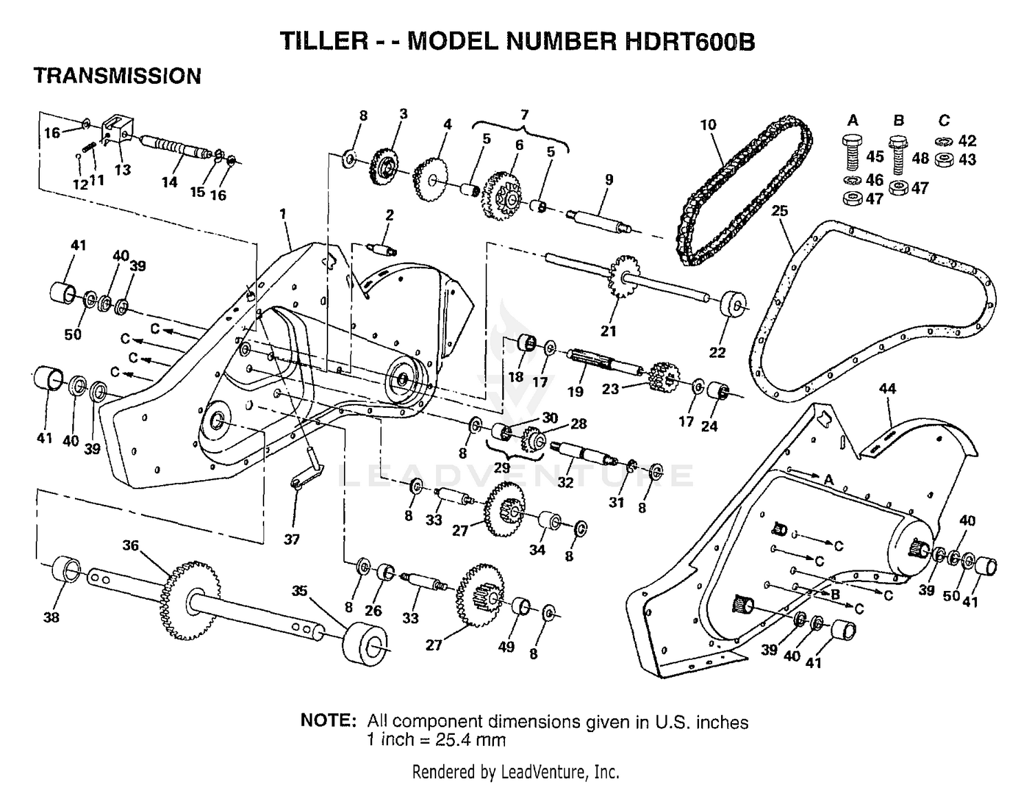 TILLER TRANSMISSION