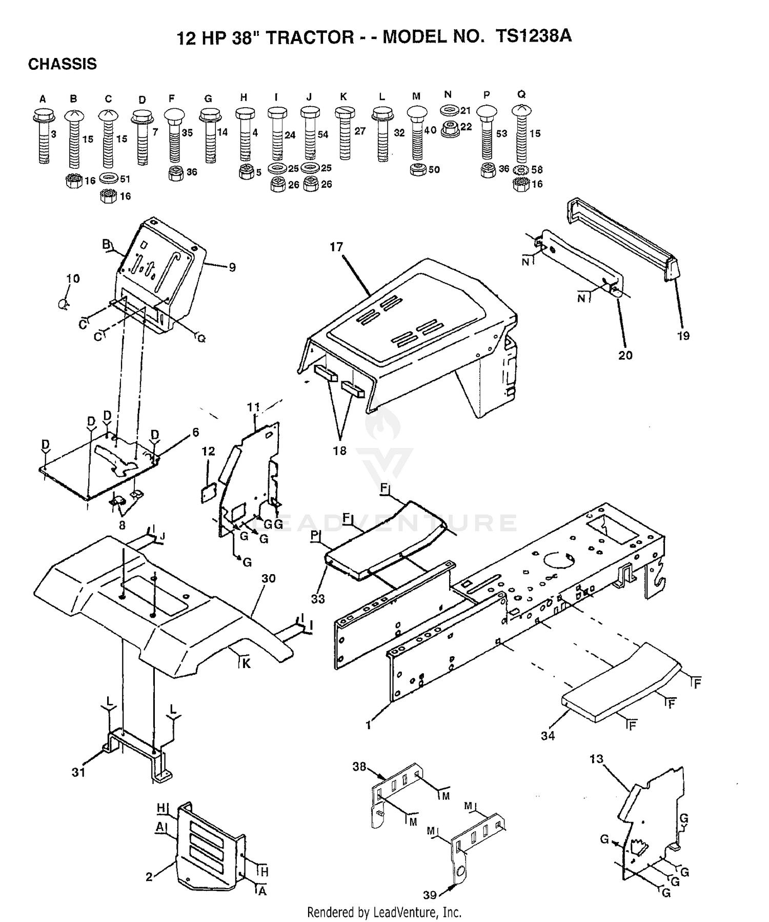 12HP 38"/CHASSIS