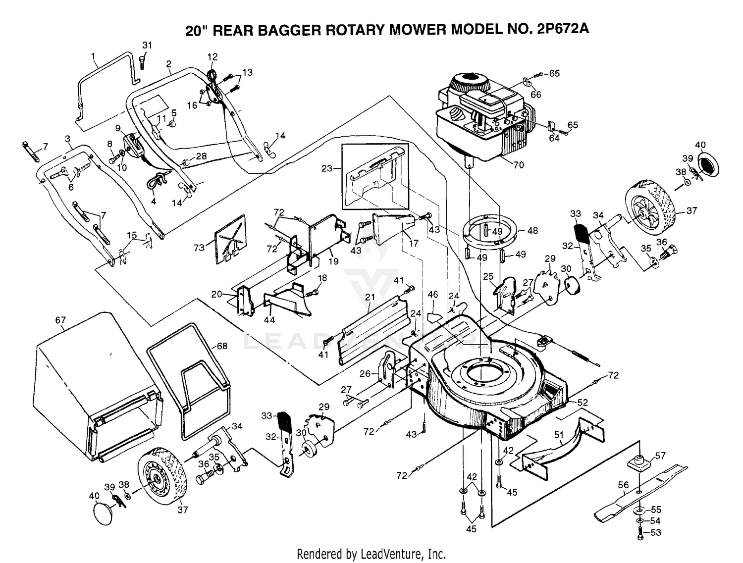 20" REAR BAGGER MOWER