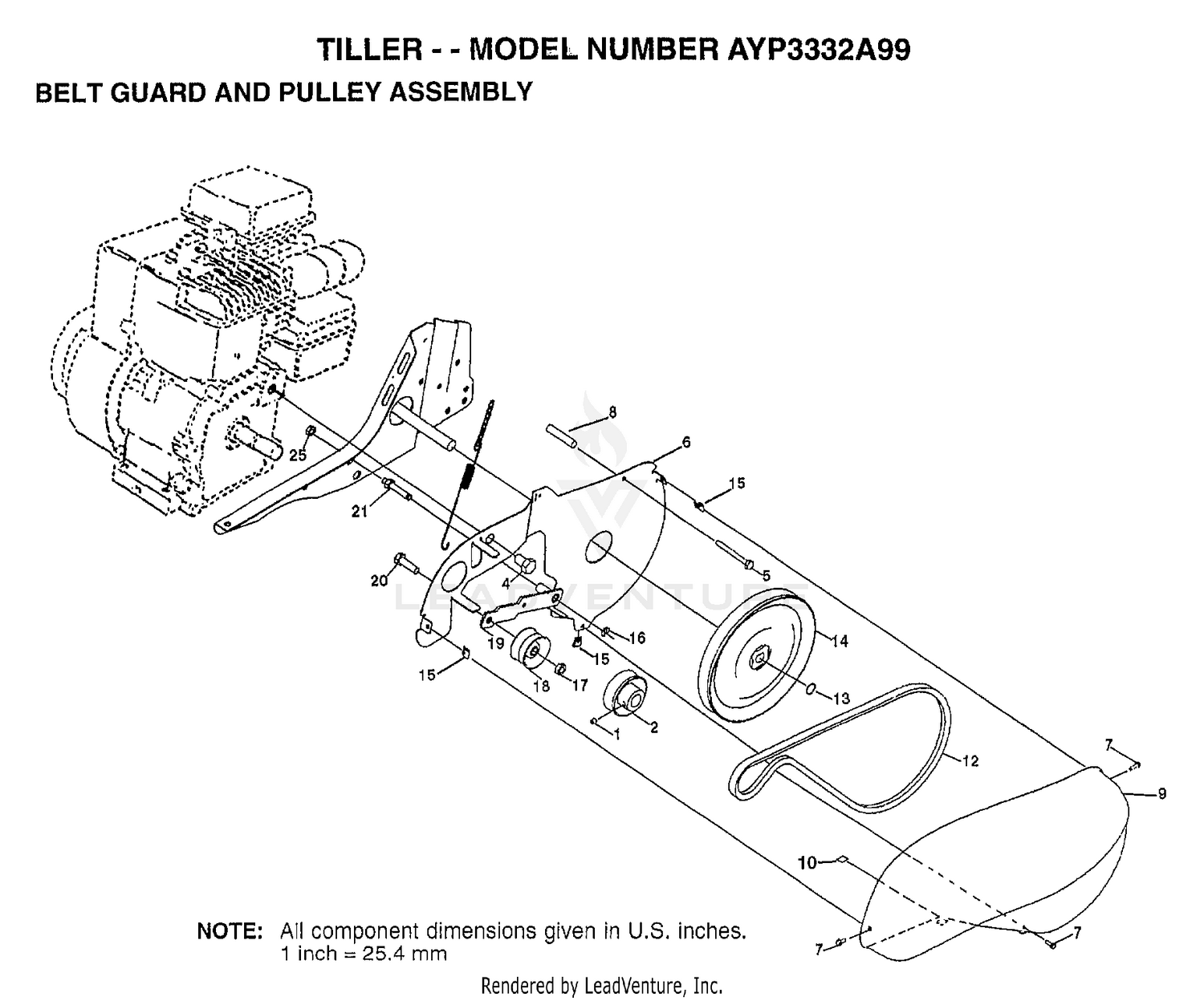 BELT GUARD AND PULLEY ASSEMBLY