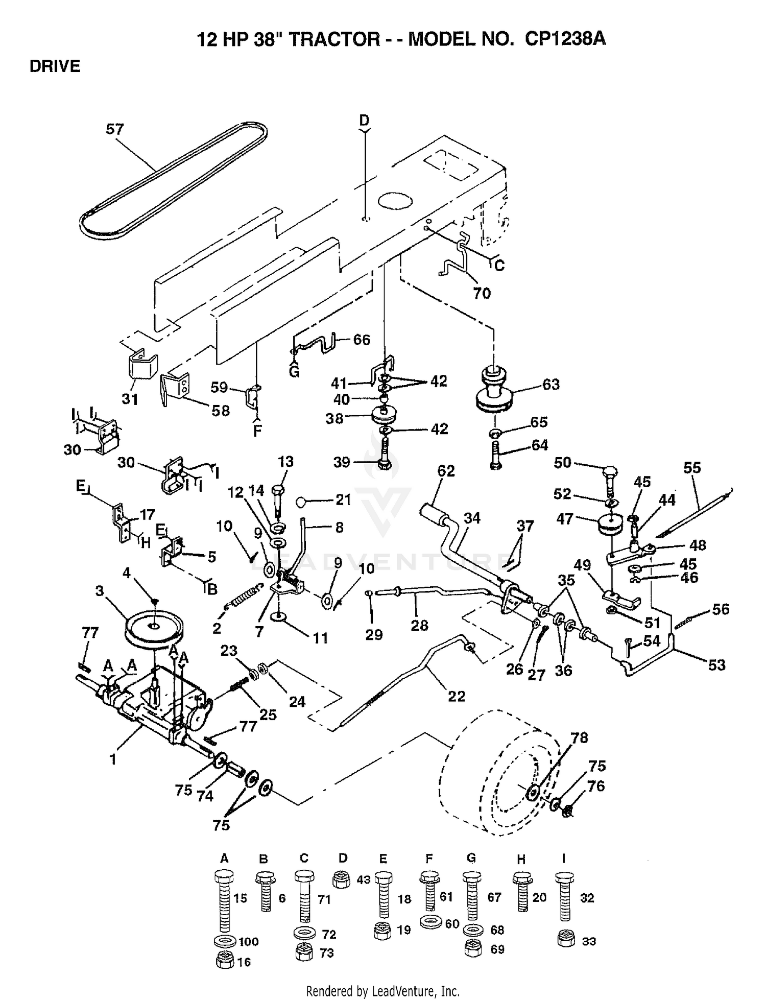 12HP 38" TRACTOR-DRIVE