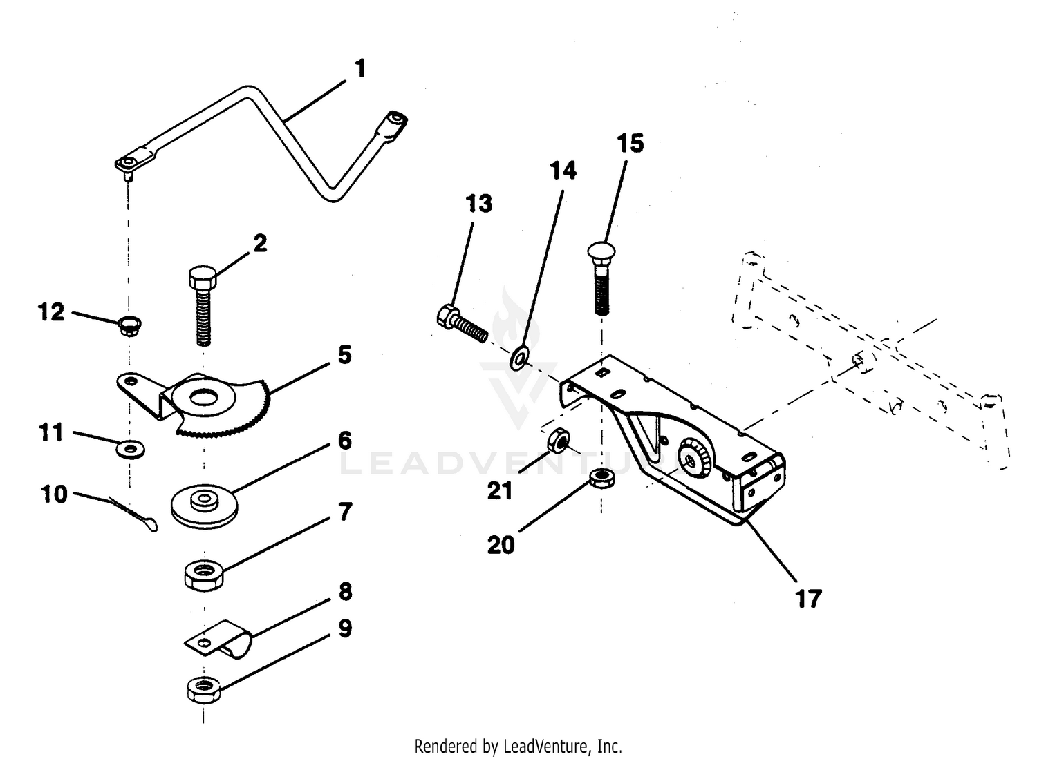 SECTOR GEAR / AXLE SUPPORT
