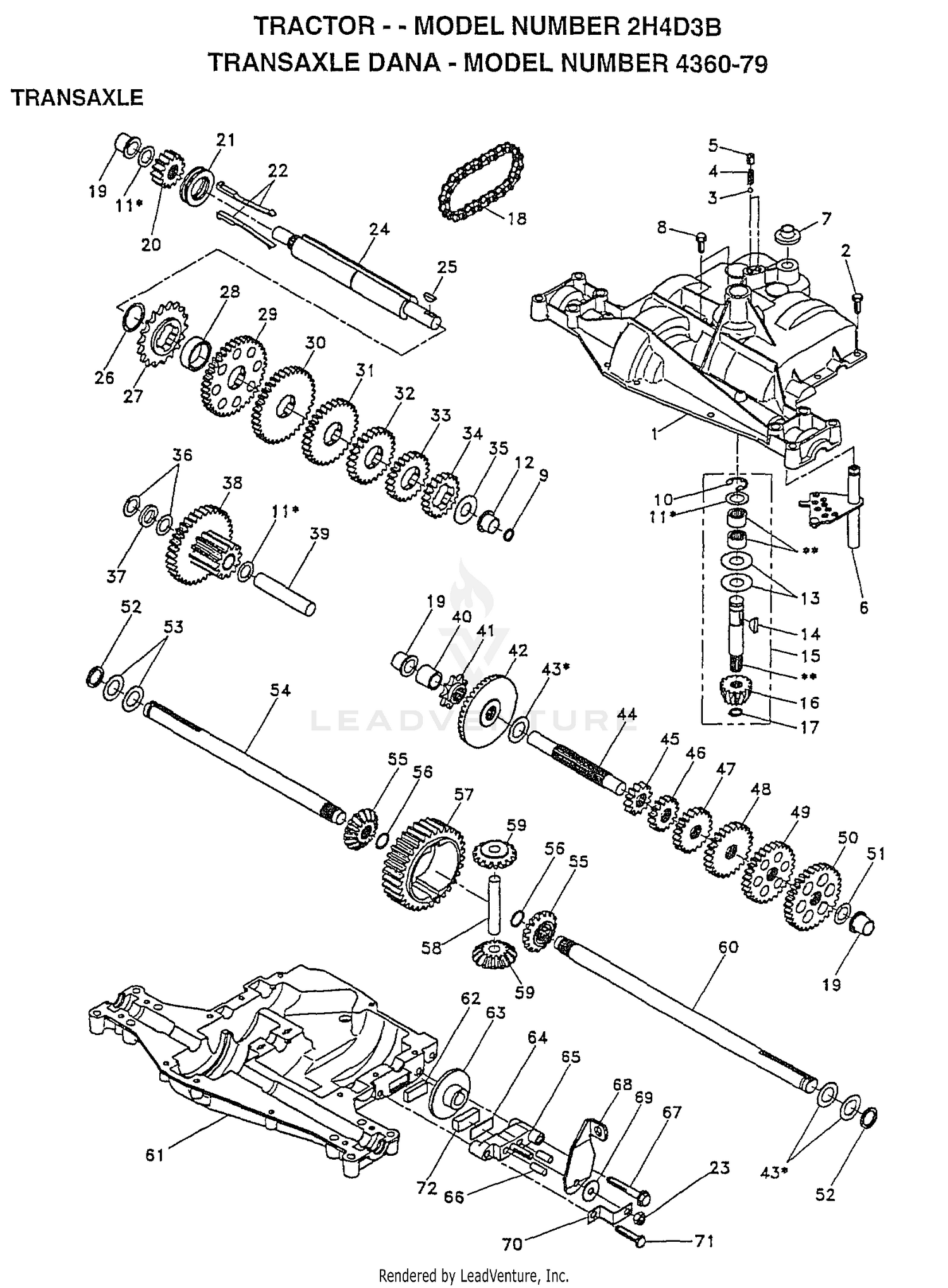 TRANSAXLE DANA/TRACTOR
