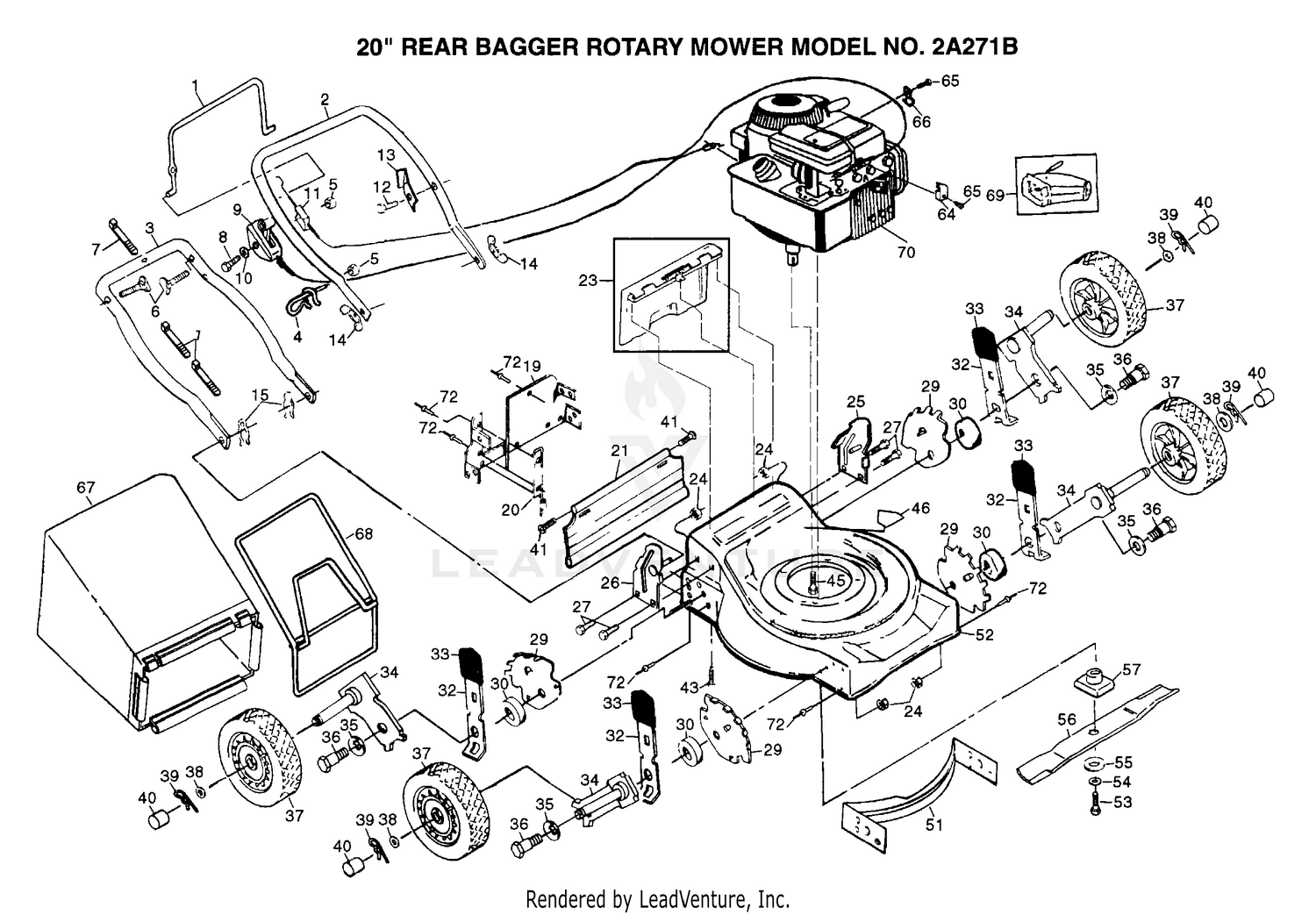 20" REAR BAGGER MOWER