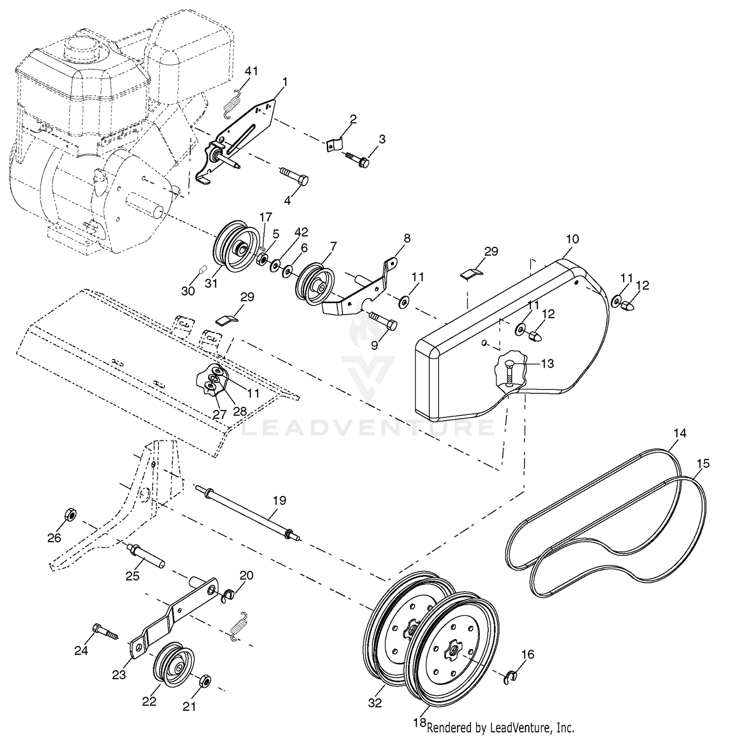 Belt Guard And Pulley Assembly