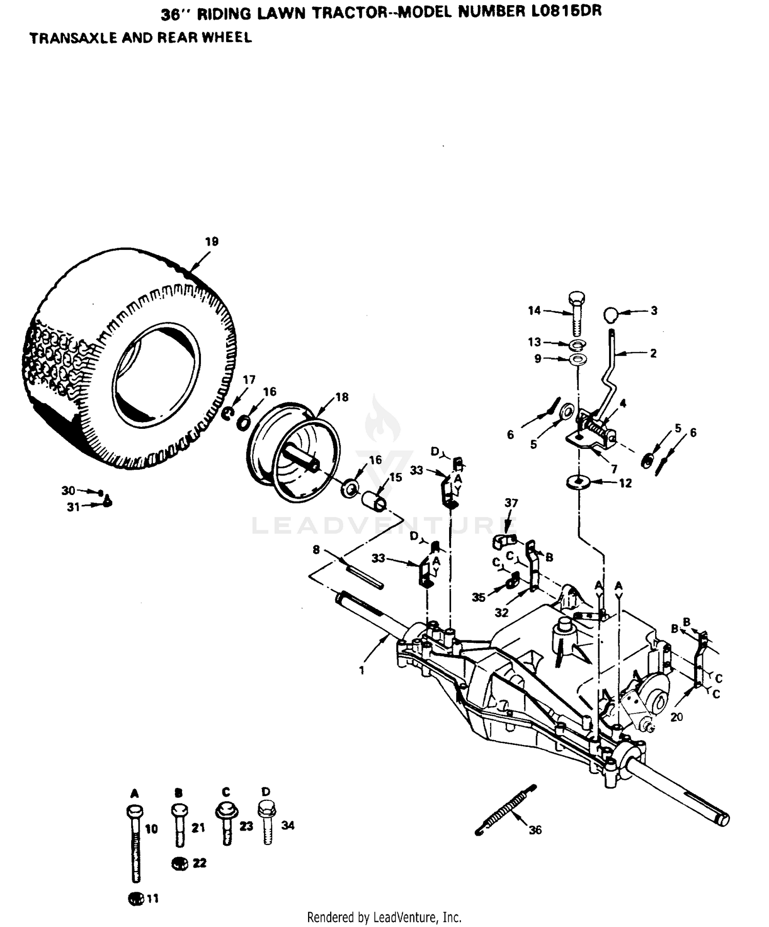 TRANSAXLE AND REAR WHEEL