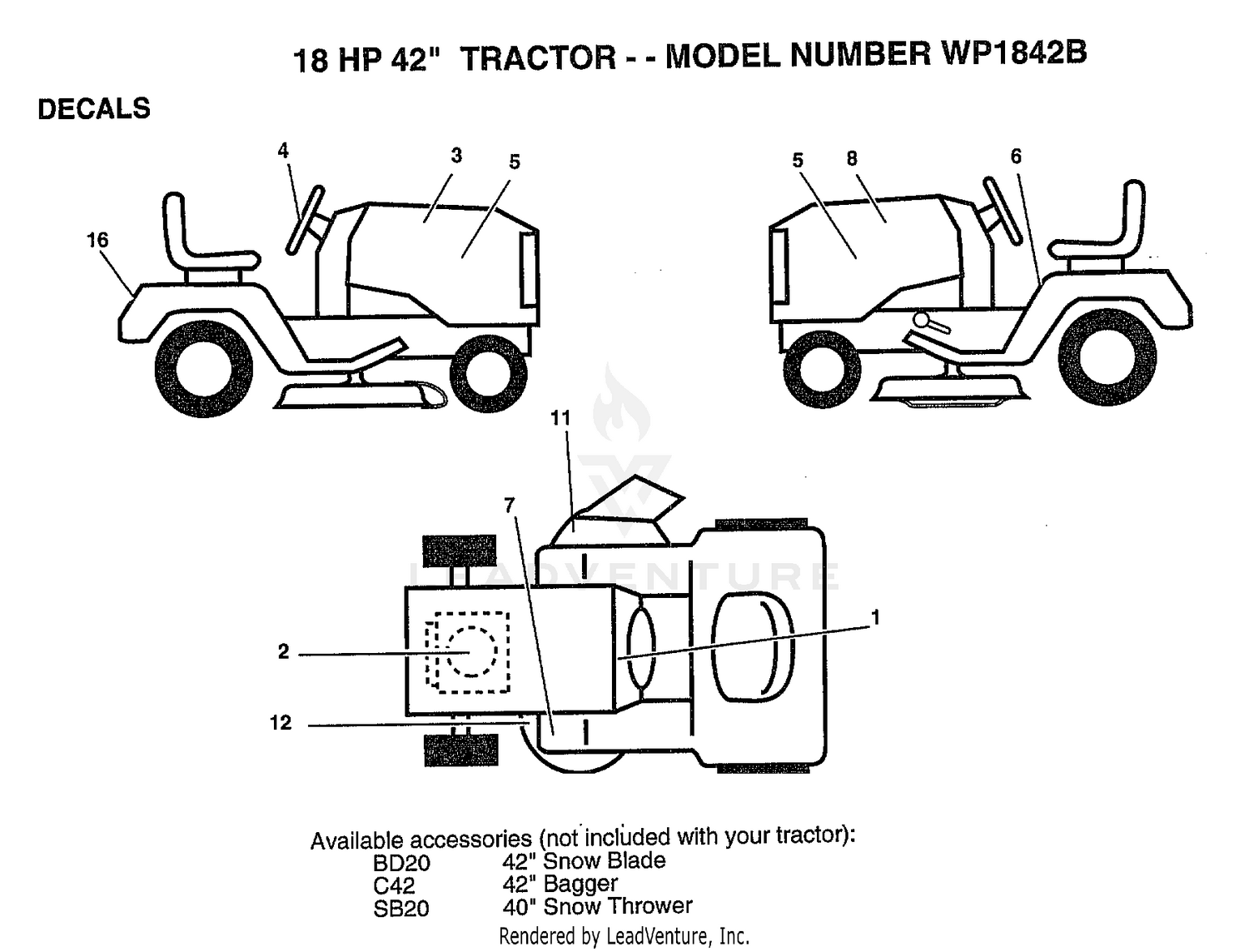 18  HP 42" DECALS