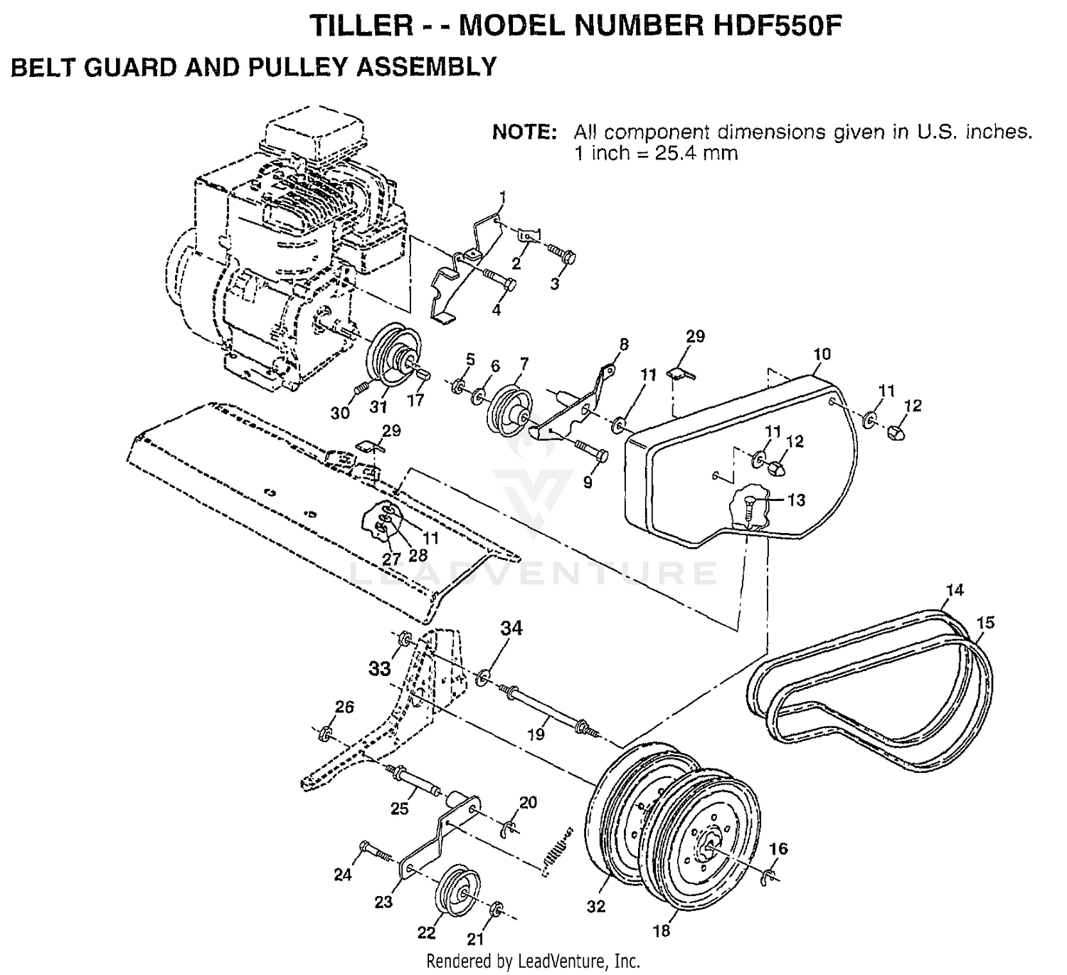 BELT GUARD AND PULLEY