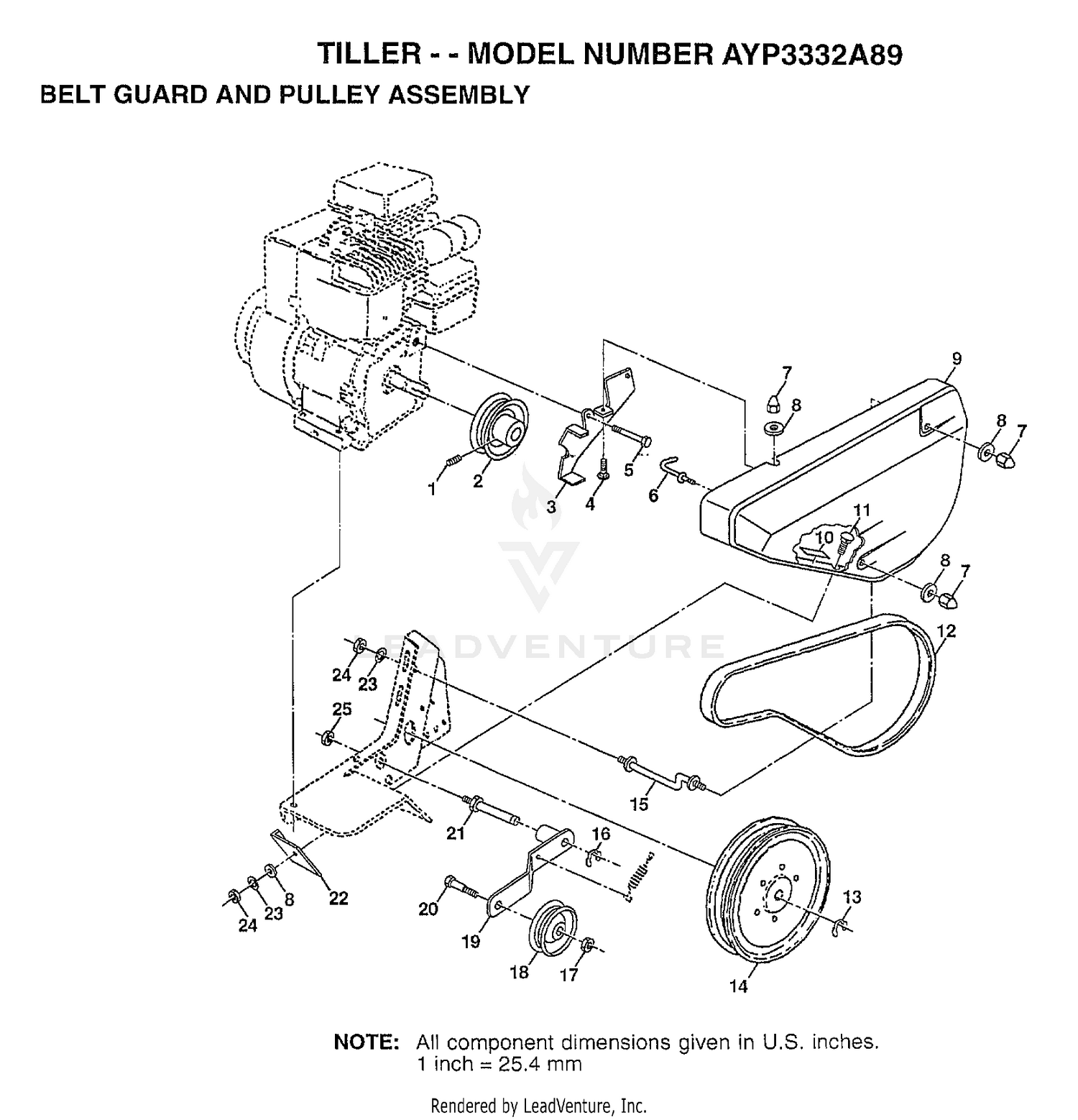 BELT GUARD AND PULLEY