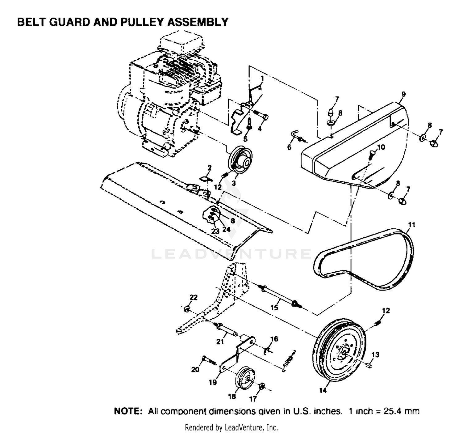 BELT GUARD, PULLEY ASSY