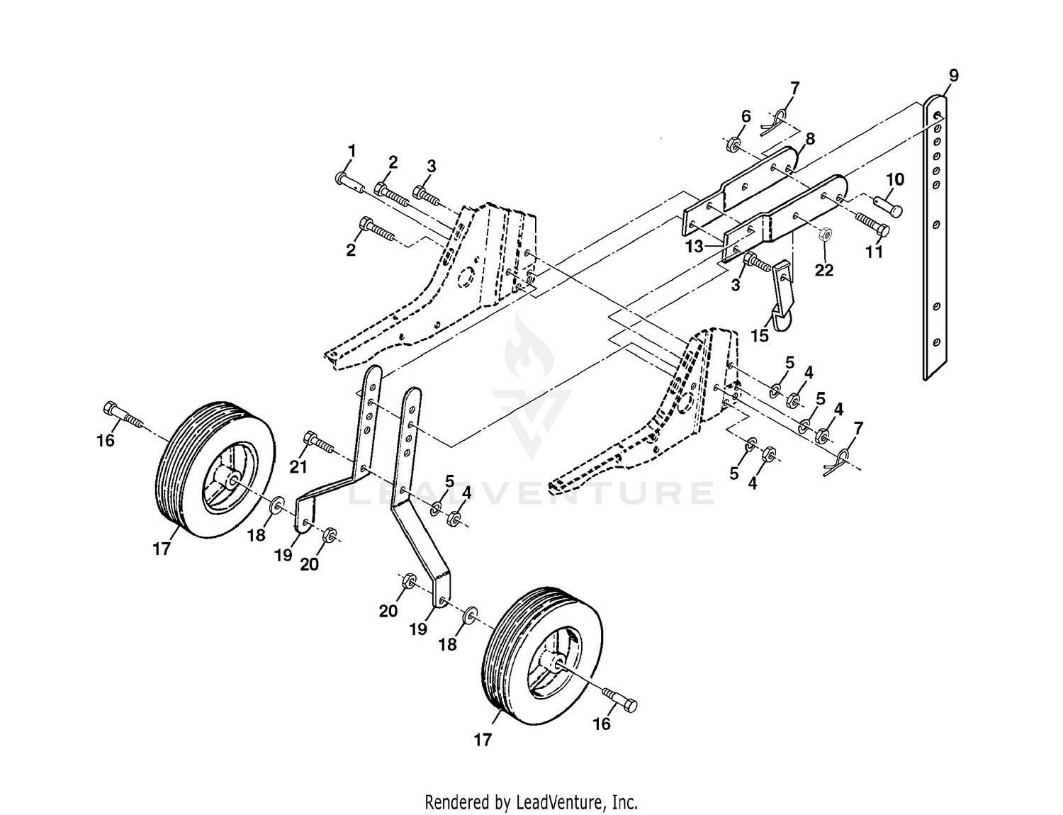 Wheel And Depth Stake Assembly