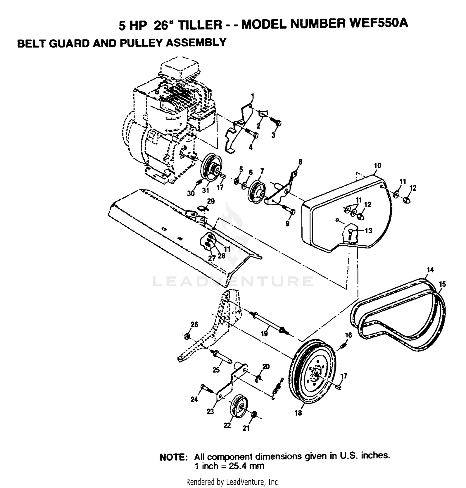 BELT GUARD, PULLEY ASSY