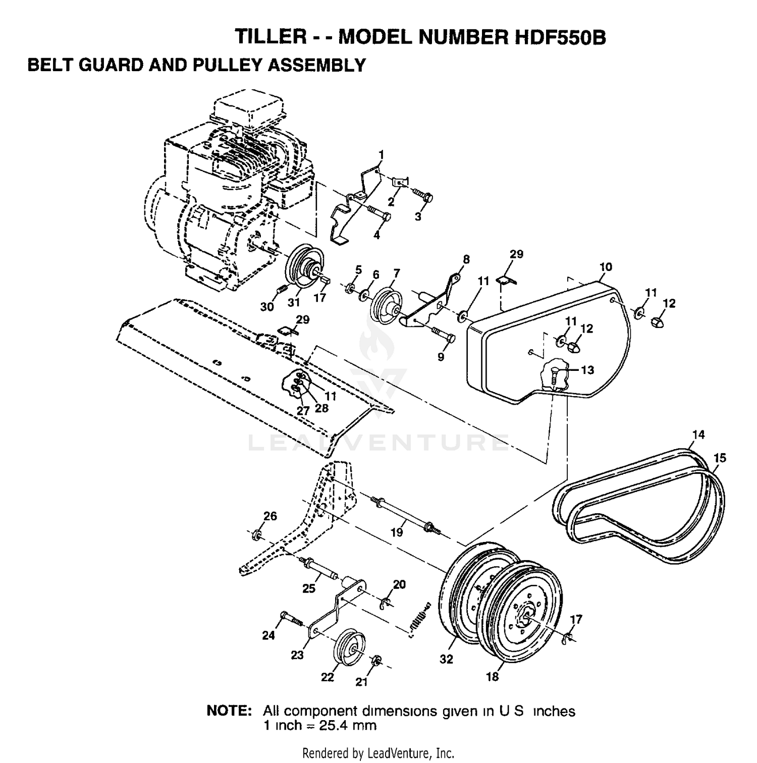 BELT GUARD AND PULLEY