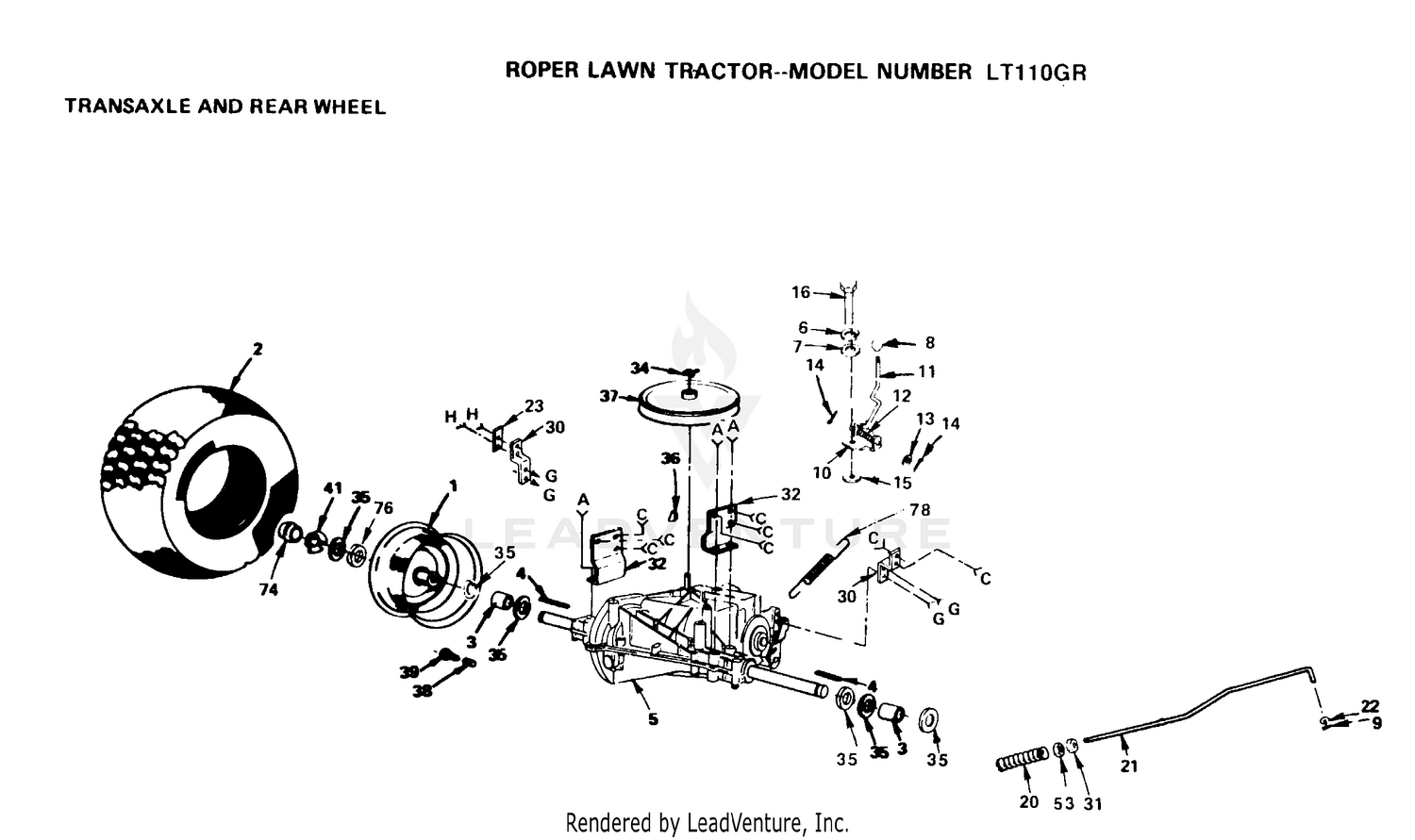 TRANSAXLE AND REAR TIRE