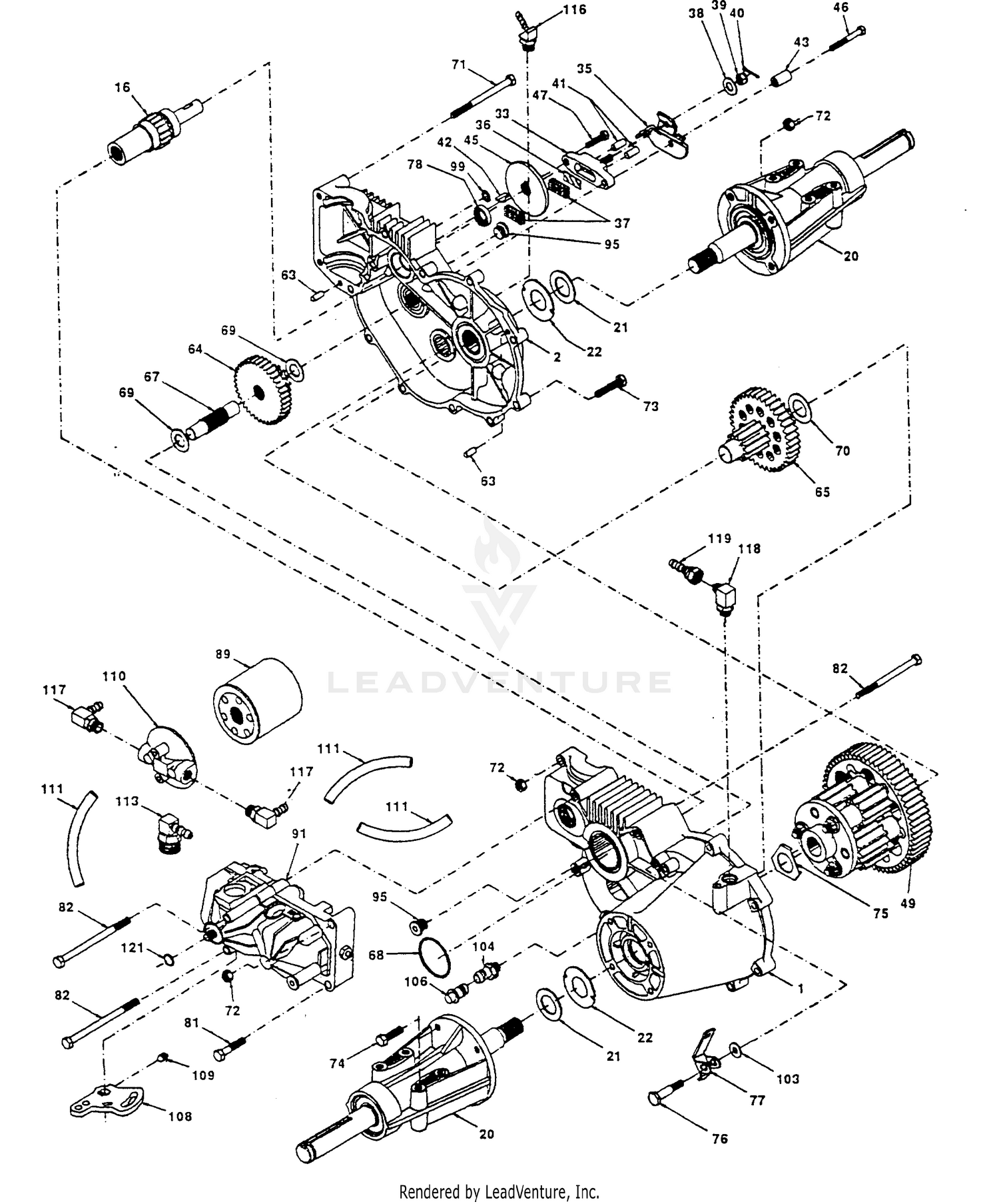 TRANSAXLE HYDRO GEAR MODEL NUMBER 214-3010