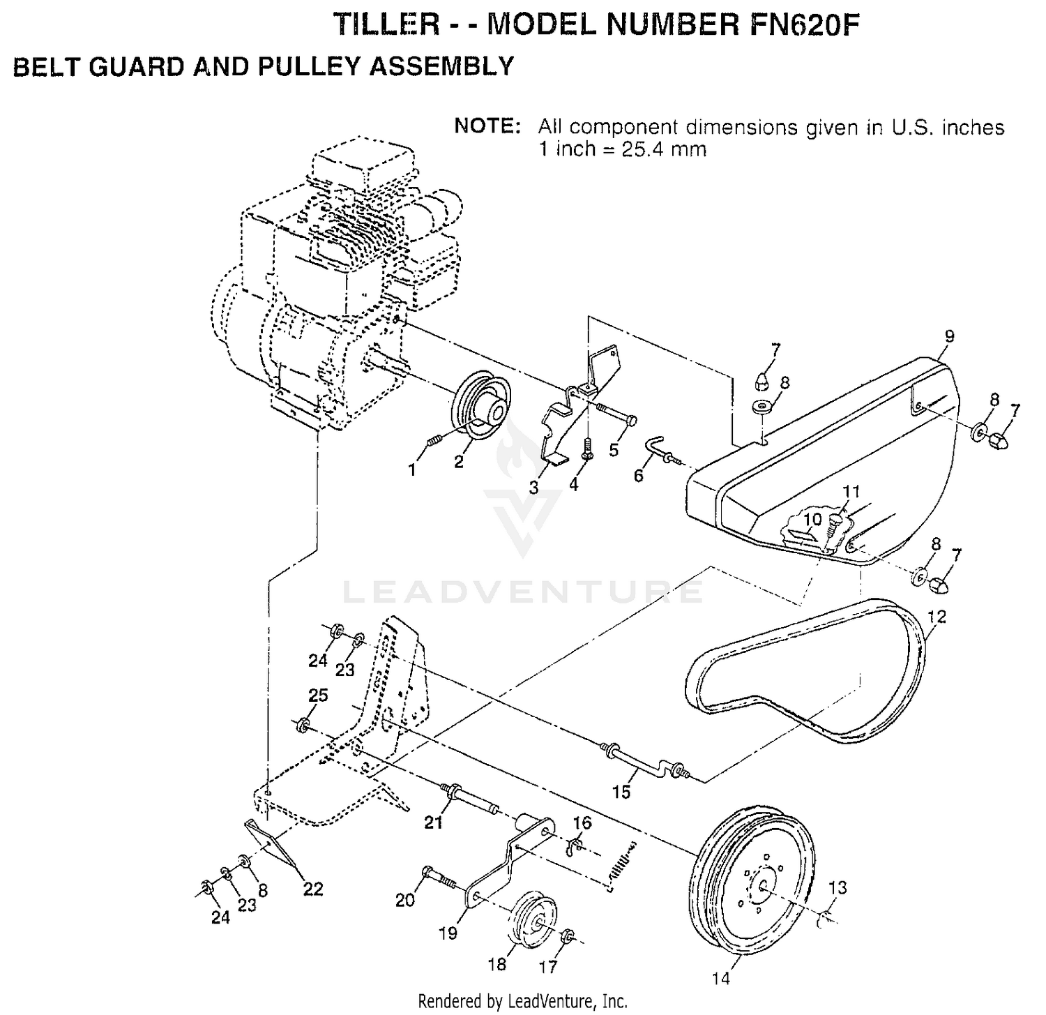 BELT GUARD AND PULLEY ASSEMBLY