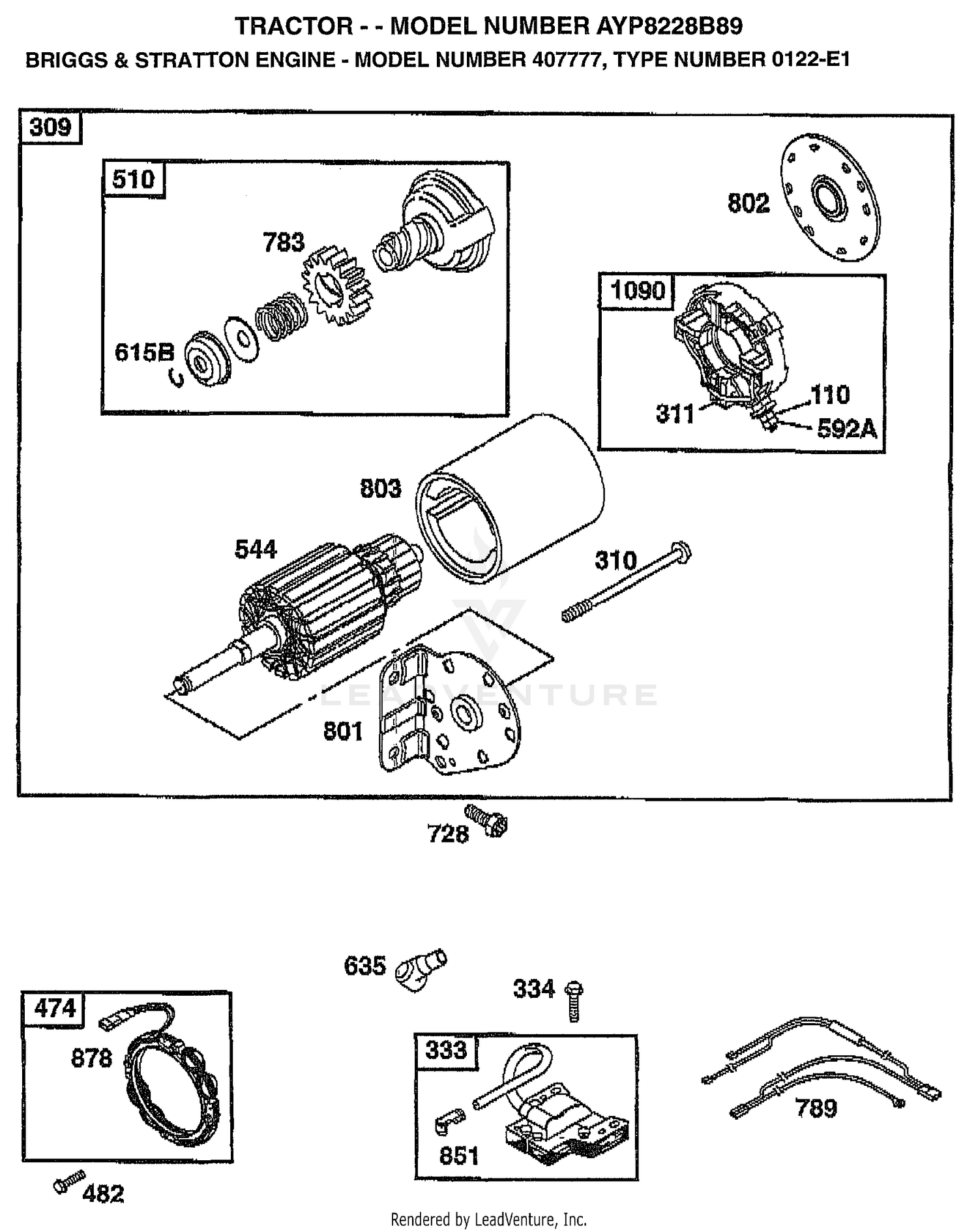 ENGINE BRIGGS AND STRATTON