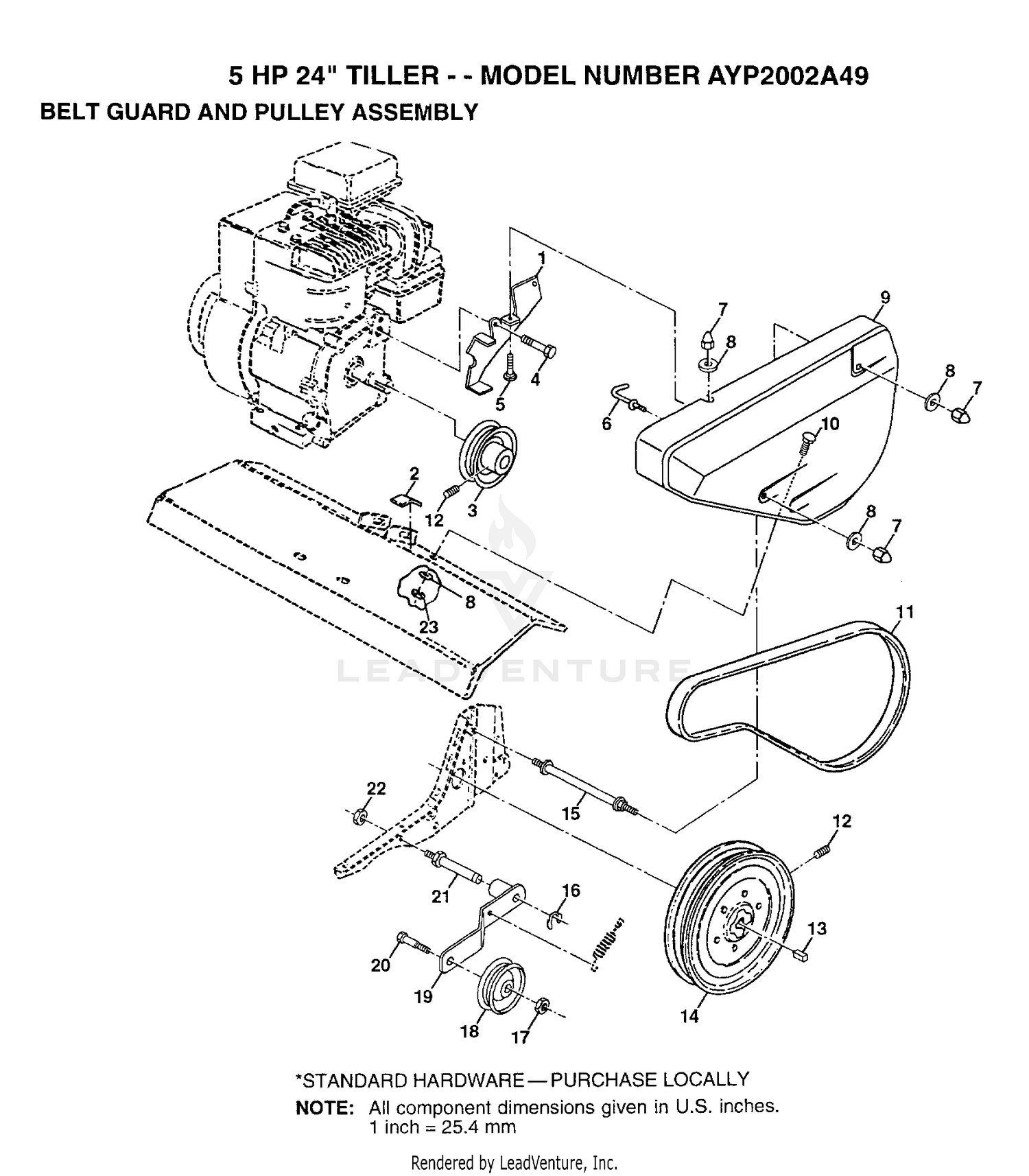 BELT GUARD, PULLEY ASSY