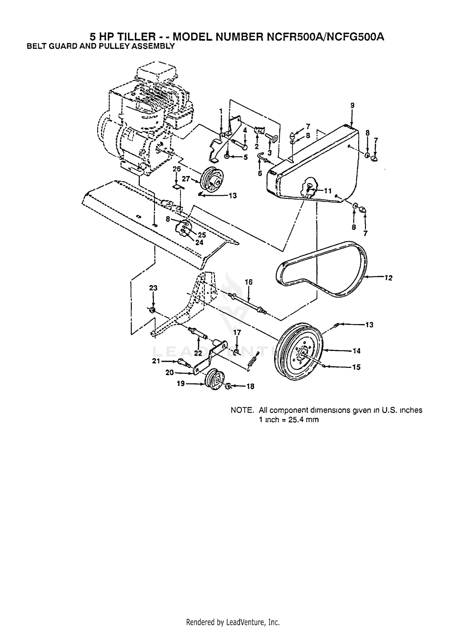 BELT GUARD, PULLEY ASSY