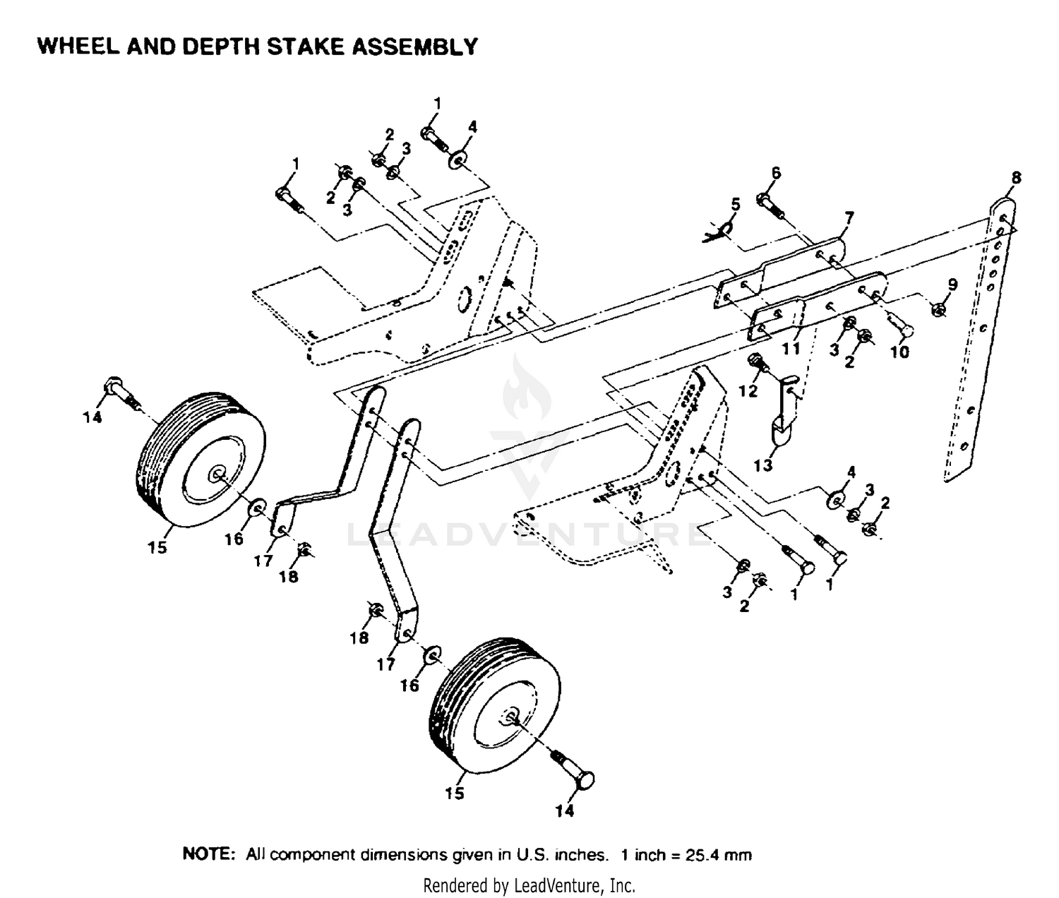 WHEEL, DEPTH STAKE ASSY