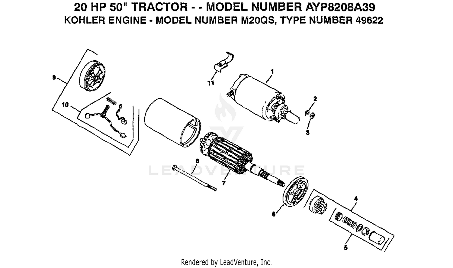 KOHLER ENGINE ELECTRIC STARTER