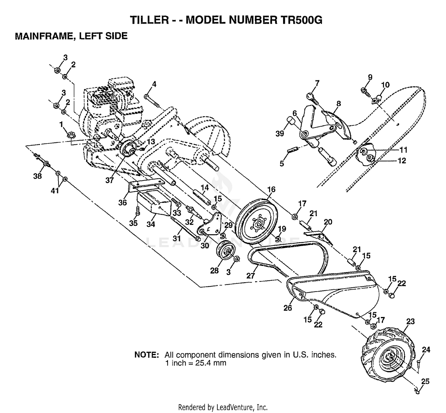 TILLER MAINFRAME LEFT SIDE