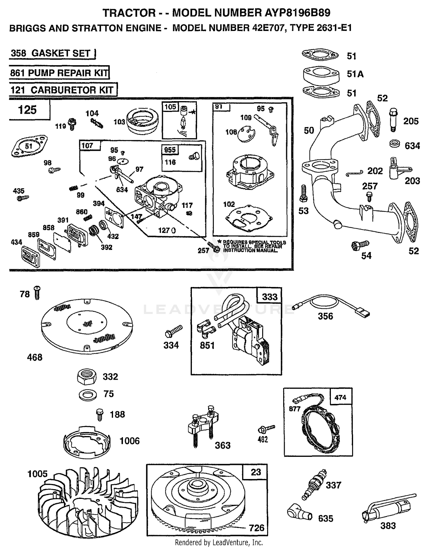 ENGINE BRIGGS AND STRATTON