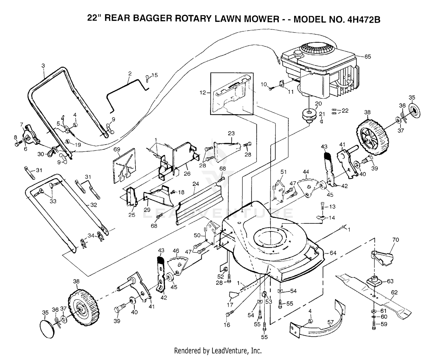 22" REAR BAGGER MOWER
