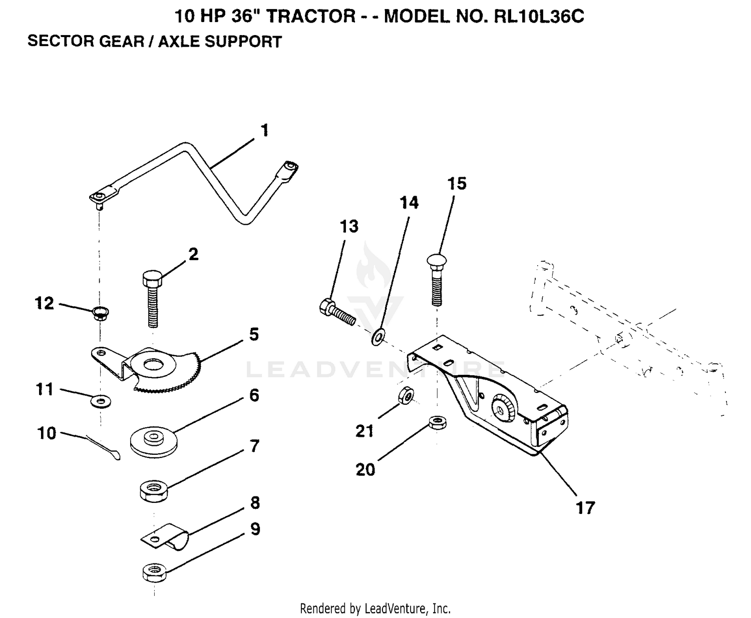 SECTOR GEAR/AXLE SUPPORT
